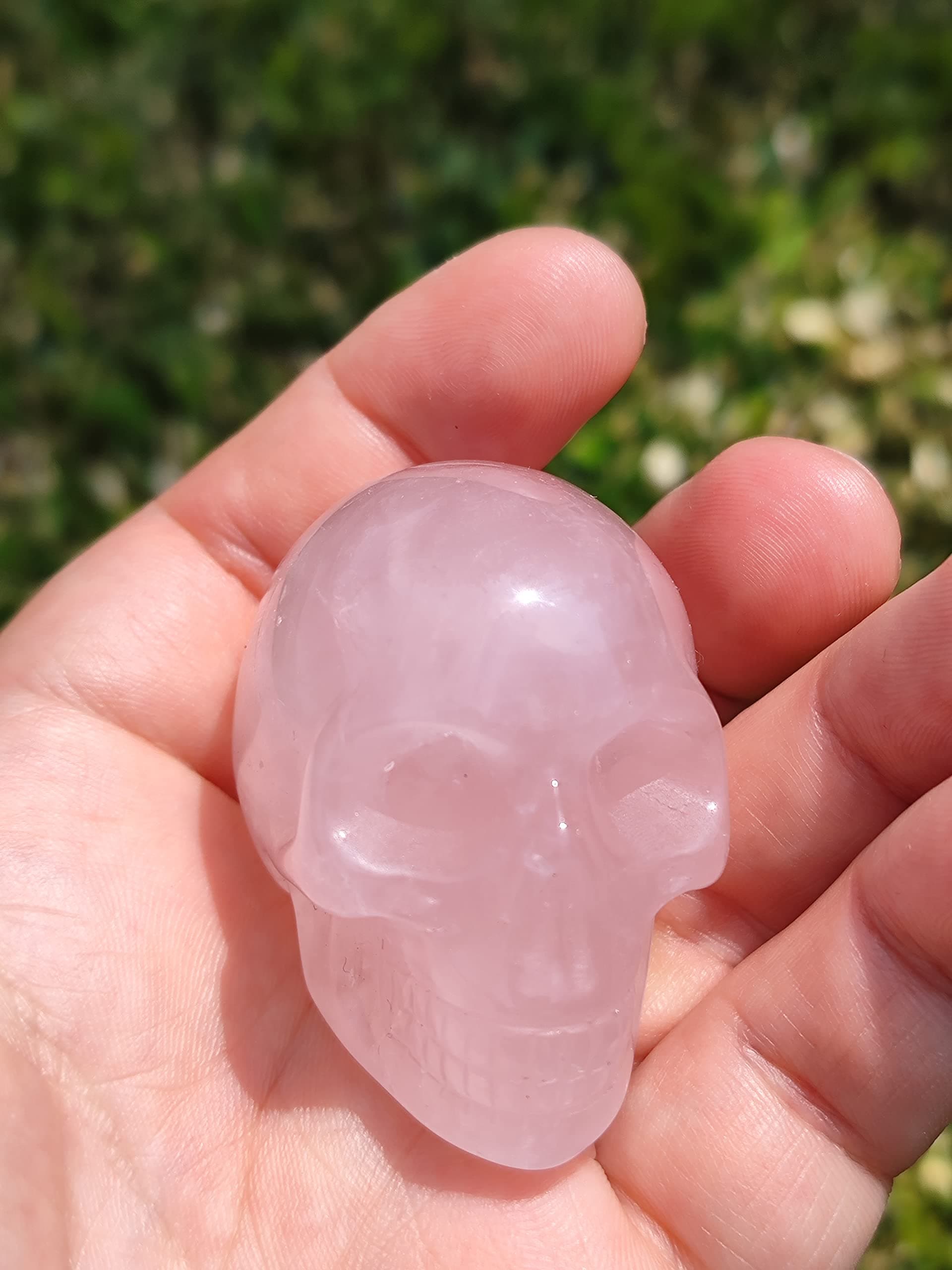 Quartz Skull 2" Rose Cystal