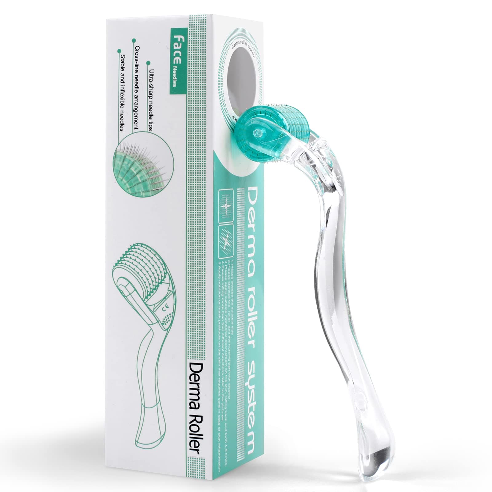 Derma Roller 1.0mm with Individual Titanium Micro Needles – Advanced Microneedling Tool for Face, Scalp & Body Skincare Routine