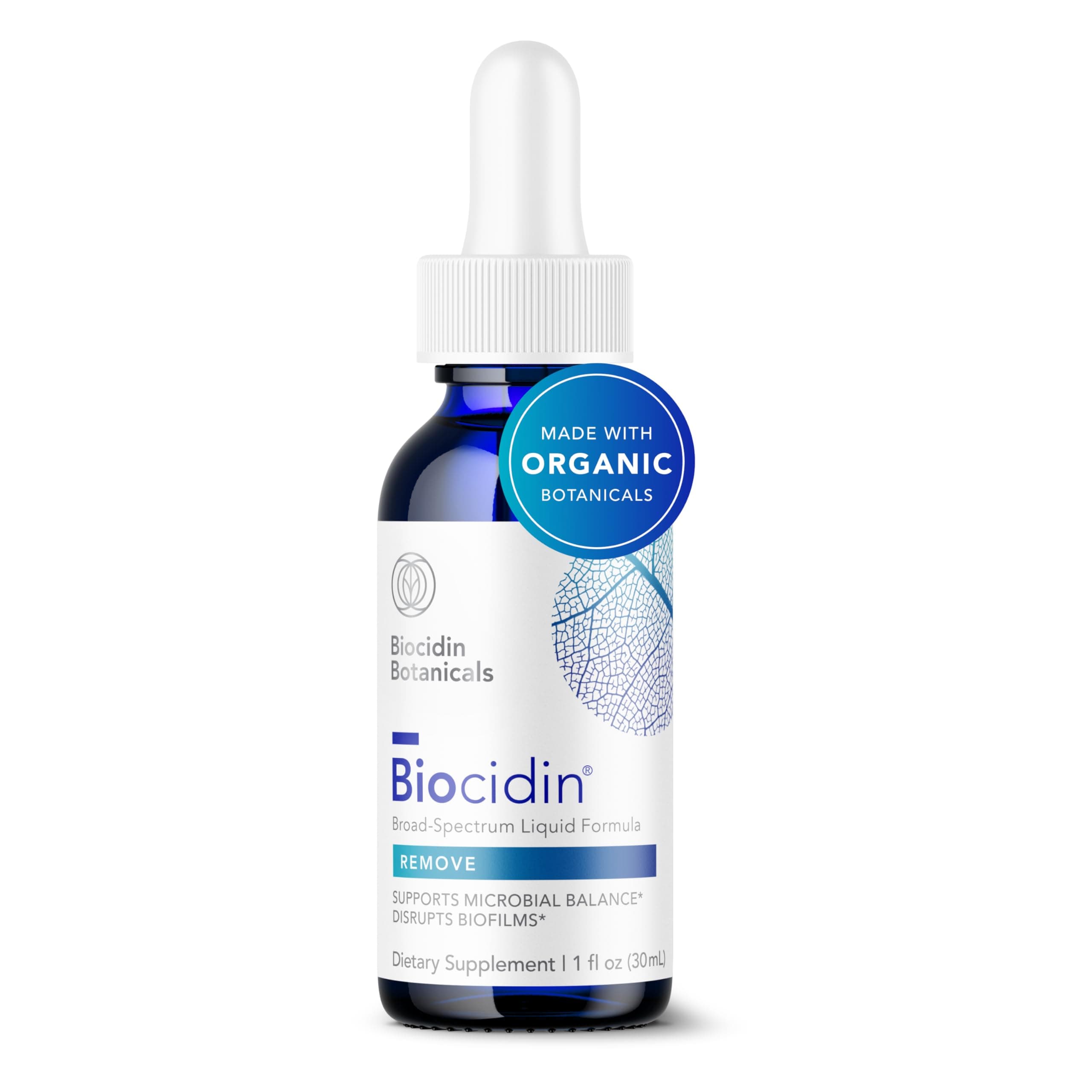 Biocidin Liquid Formula - Biocidin Broad-Spectrum Botanical Drops for Microbiome Balance - Biofilm Buster Support and Gut Detox Cleanse Routine - 18 Botanical Extracts (1 Oz)
