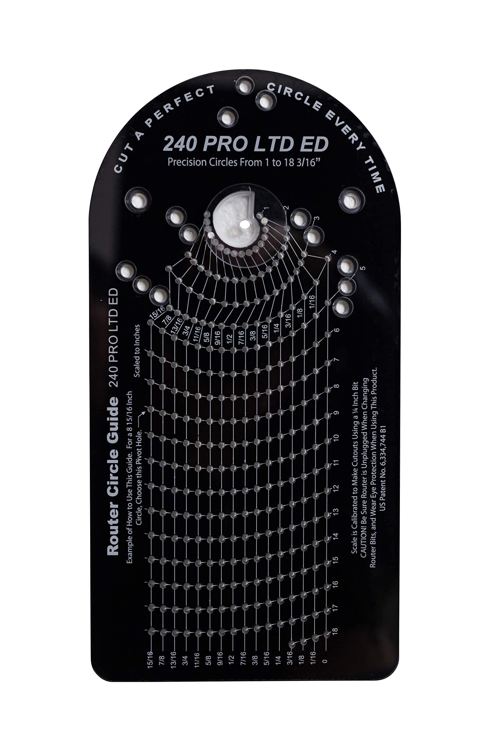 Jasper 240 PRO Circle Cutting Router Jig – Polycarbonate Precision Tool for Woodworking, Speaker Building & DIY Projects