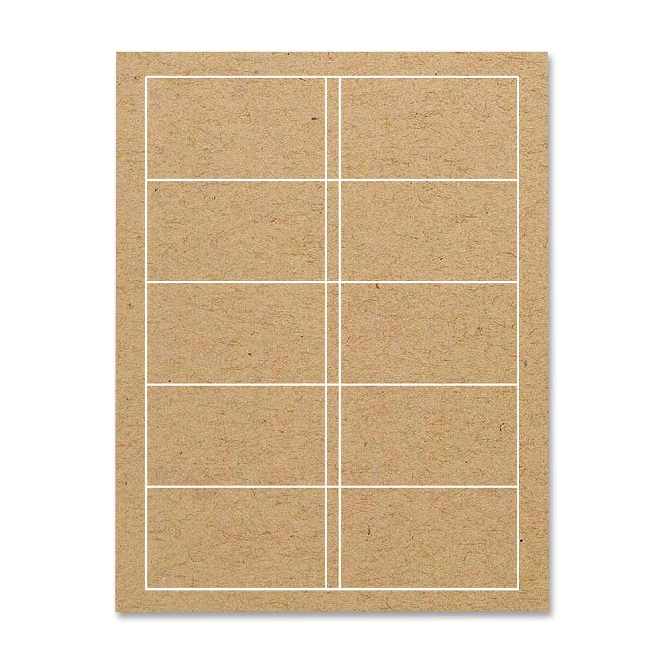 LB2X35BCS25 Laser Labels, 2 x 3, Rectangular, Matte, Permanent Adhesive, Brown Kraft, 250/Pk