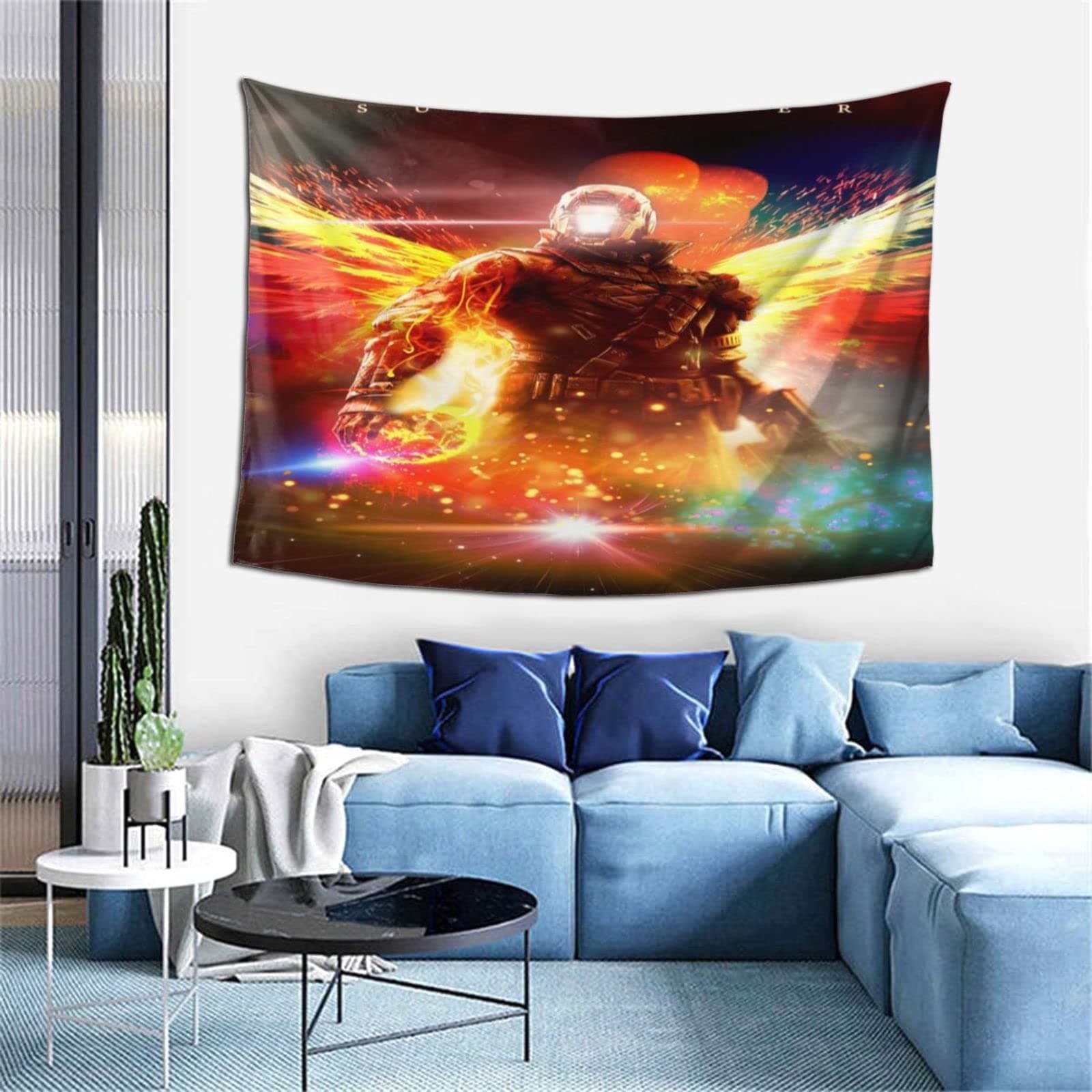 VITorywPIPE Des_Tiny 2 Hun_Ter Tapestry Wall Hanging Tapestries 3D Boutique Art tapestry Wall Blanket Interior Home Decorations for Living Room Bedroom Dorm Decor (60 x 40 Inch)