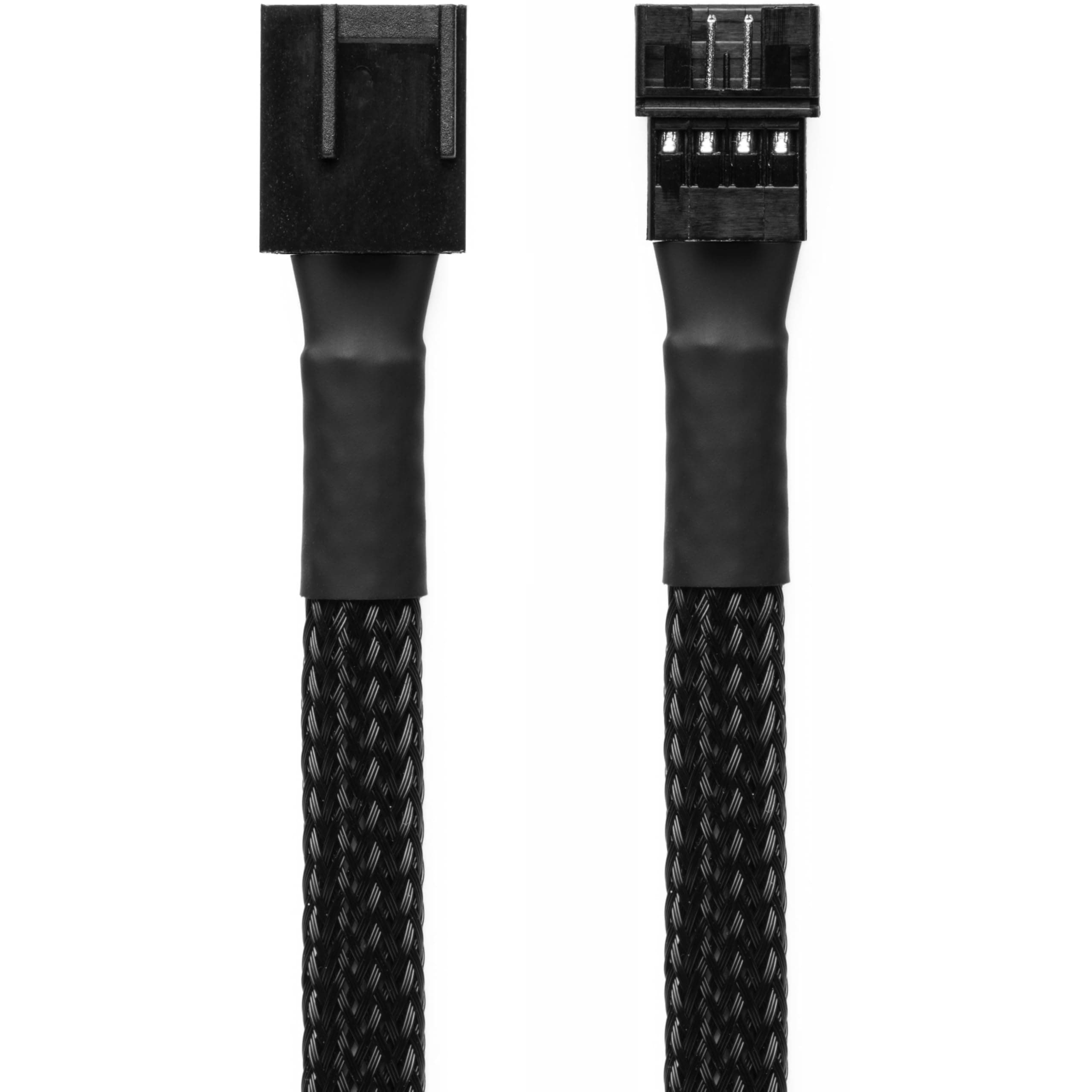 CRJ Micro 4-Pin GPU Fan Header Adapter Cable - 12-inch (30cm), Black Sleeved - Male Micro PH (2.0mm) 4-Pin PWM Fan Header Adapter for Graphics Card Fans and Pumps