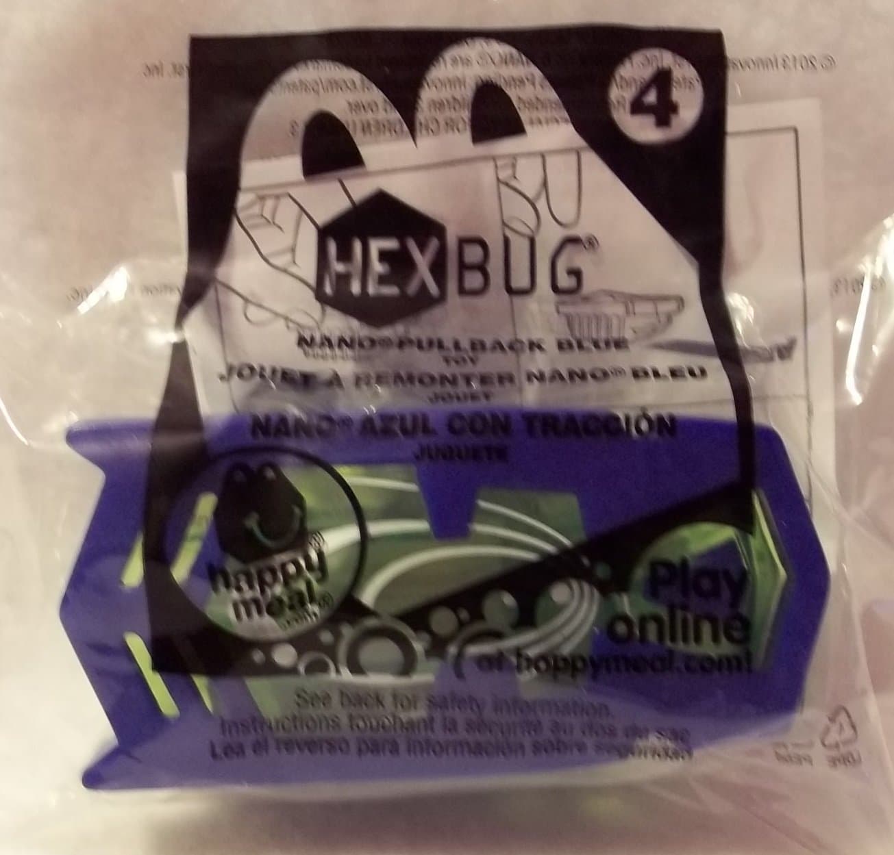 McDonalds 2013 Hex Bug (Hexbug) Nano Pullback Blue Toy # 4