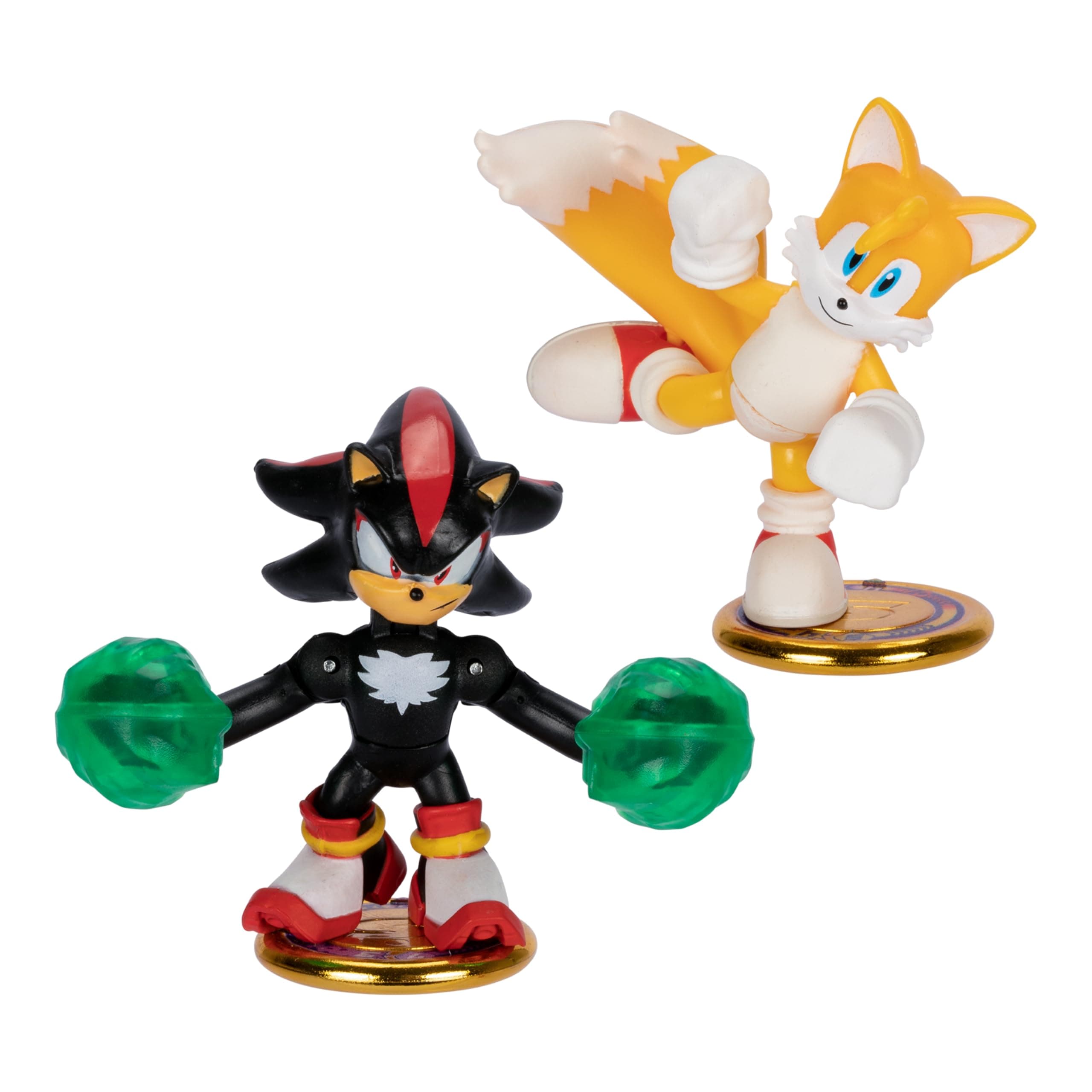 Sonic The Hedgehog Versus Pack with Tails and Shadow, Mini Collectable Battling Action Warriors, 2.25 Inches Tall, Contains 2 Battle Controllers