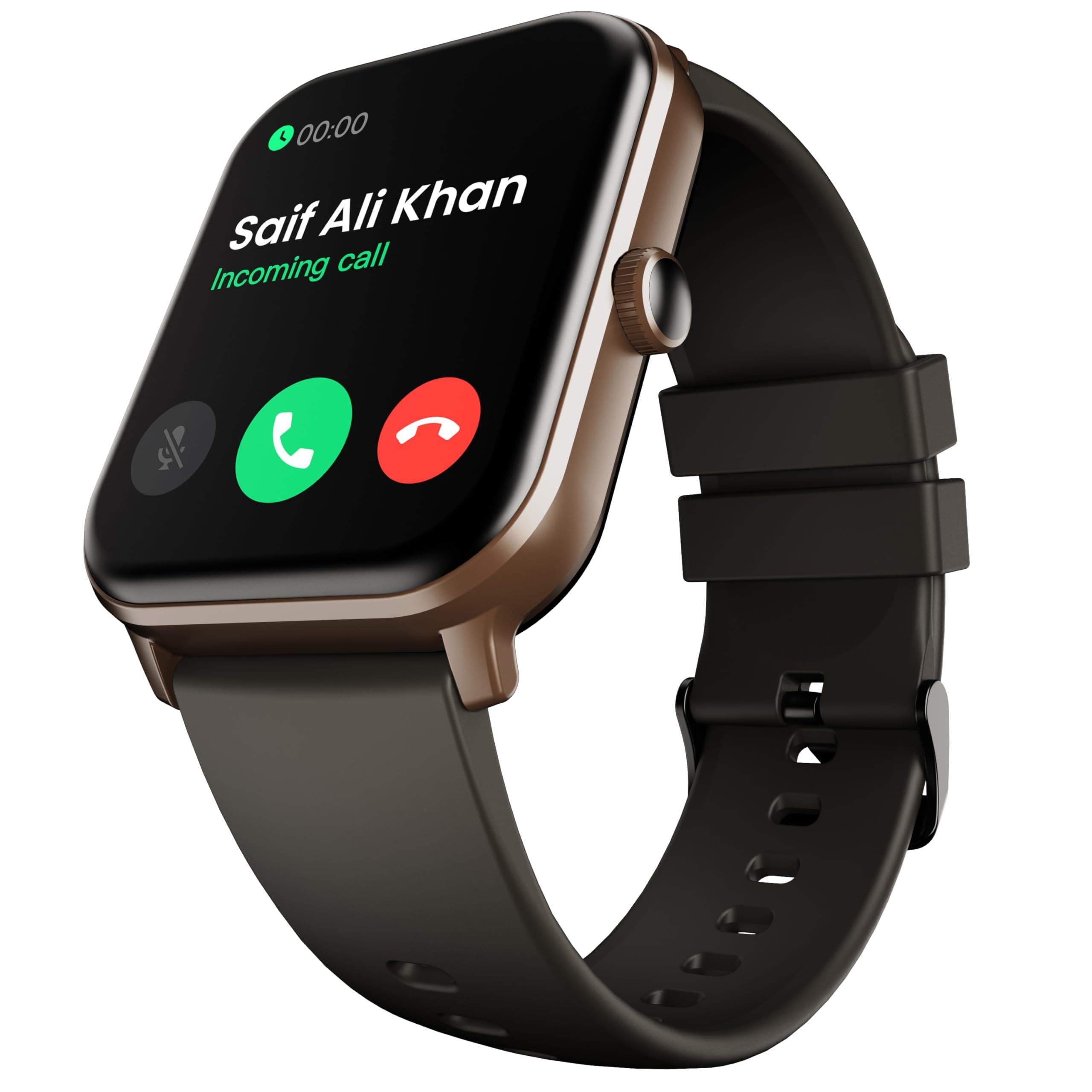 GOBOULT Drift+ Smart Watch 1.85''HD Screen, Bluetooth Calling, IP68, 500 Nits Brightness,150+ Watchfaces, AI Voice Assistant, SpO2 Monitoring, 100+ Sports Smartwatch (Black Coffee)