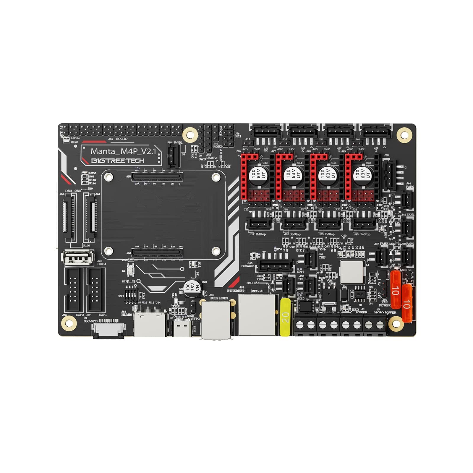 BIGTREETECH Manta M4P V2.2 32Bit Control Board, Support 4 Axis TMC2209 Stepper Motor Driver Compatible CB1 V2.2/CB2/CM4 to Running Klipper Marlin for Ender 3, Voron V0 All FDM 3D Printer Upgrade