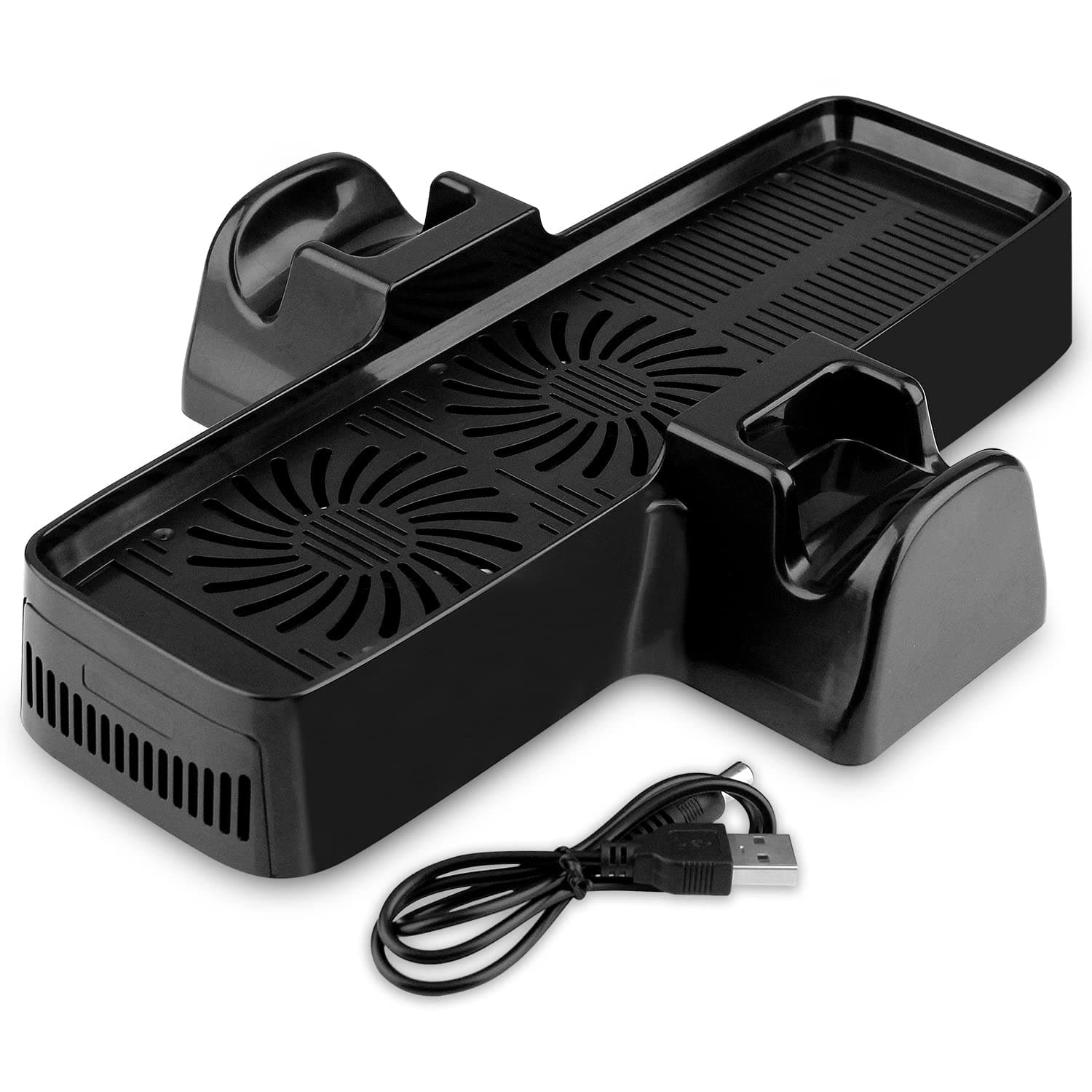 3 in 1 USB Cooling Fan + Console Controller Stand for Microsoft Xbox 360 Slim