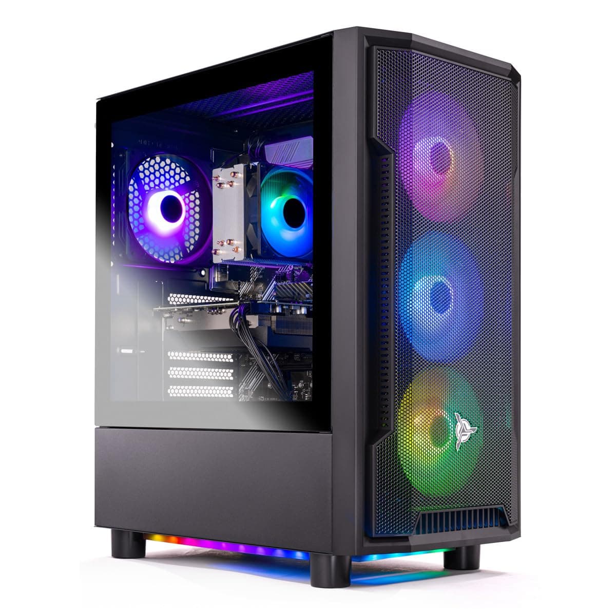 Skytech Gaming Shadow Gaming PC, Intel i7 12700F 2.1 GHz, RTX 4060 Ti, 1TB NVME, 16GB DDR4 RAM 3200, 600W Gold PSU Wi-Fi, Win 11 Home, RGB-Keyboard and RGB-Mouse Included