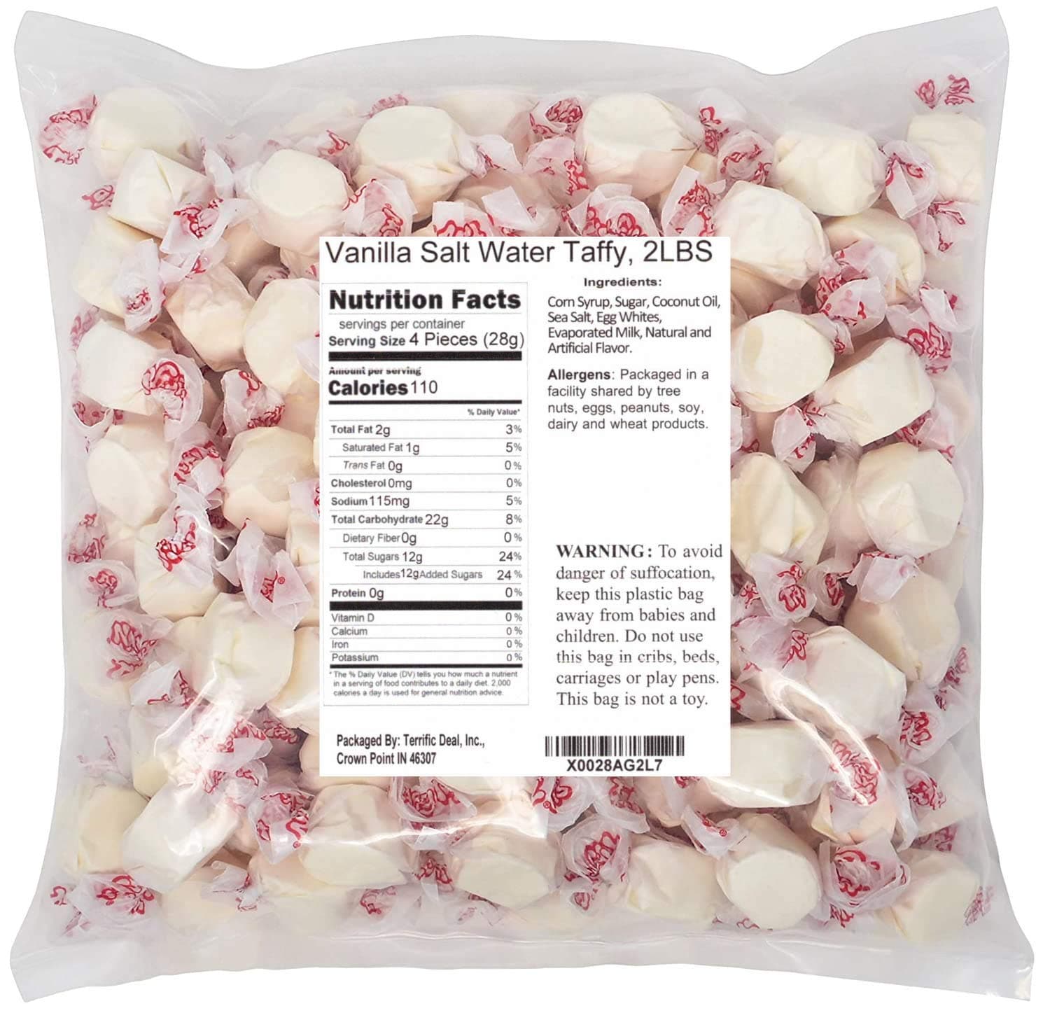 Vanilla Salt Water Taffy, 2LBS