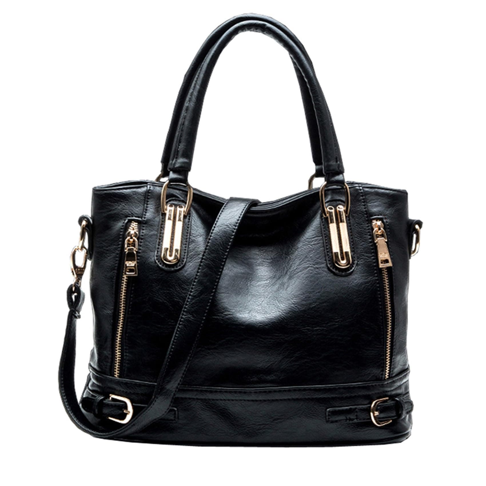 Top Handle Leather Handbags for Women Ladies Tote Crossbody Shoulder Bags Hob...