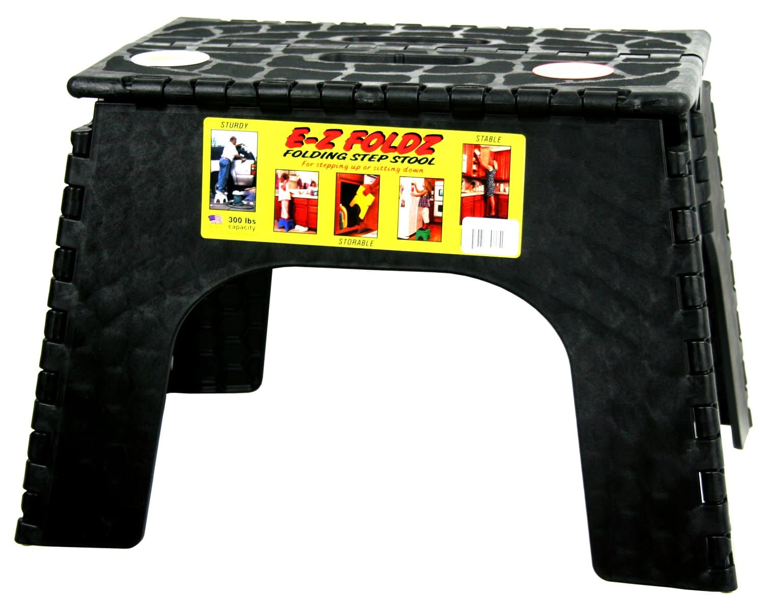 104-6BK Black 12" EZ Foldz Step Stool