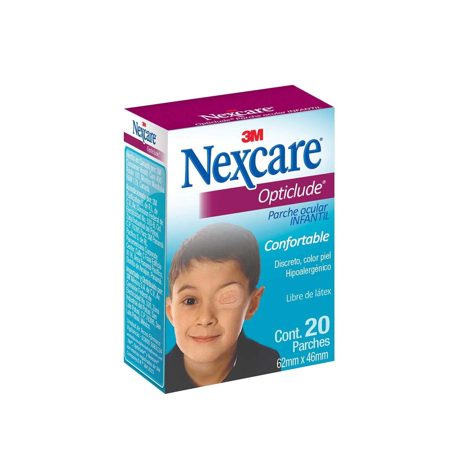 3M Nexcare Opticlude Junior Eye Patch Box with 20 Pieces (Model OPTJR)