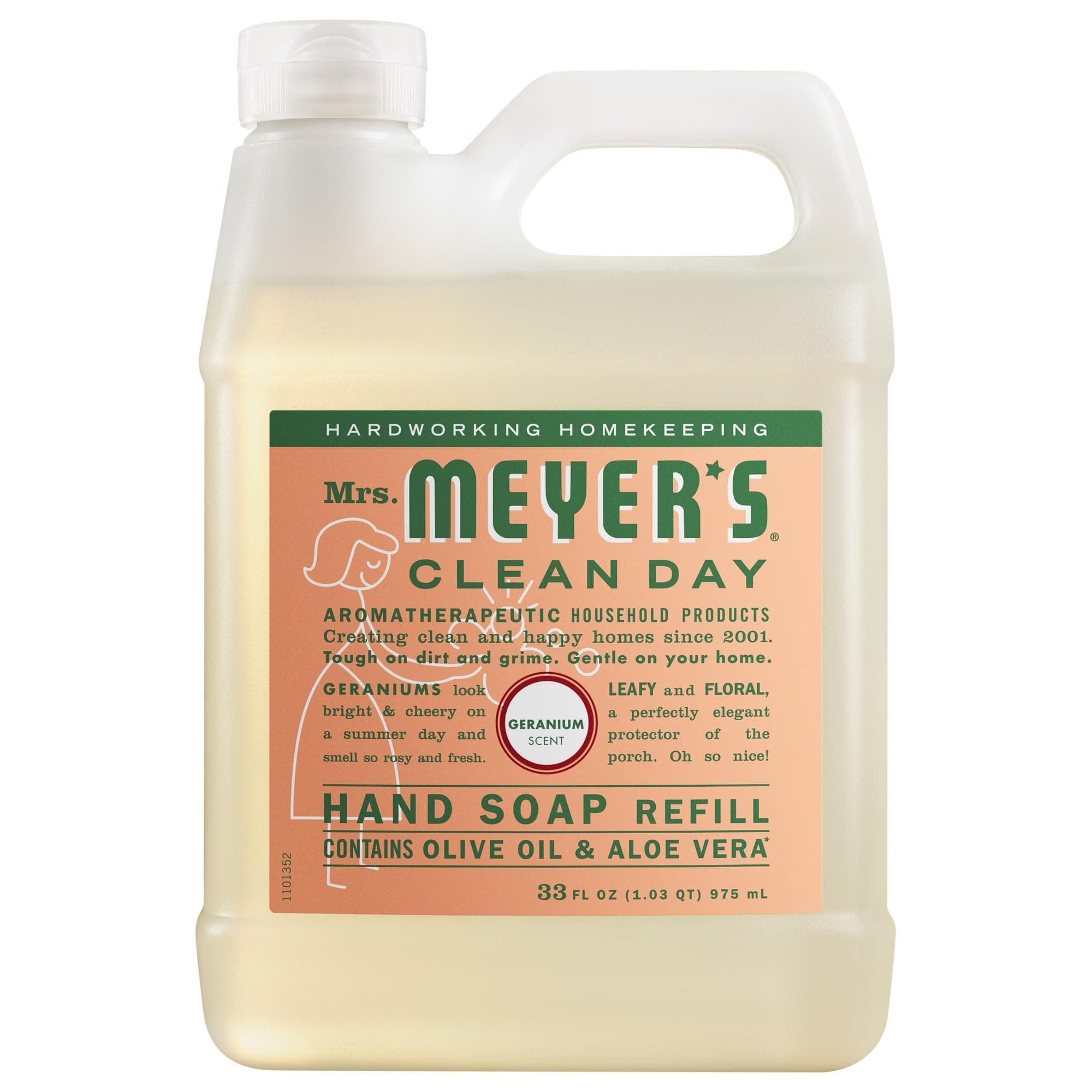 33 Oz Liquid Hand Soap Refill Pouch with Geranium