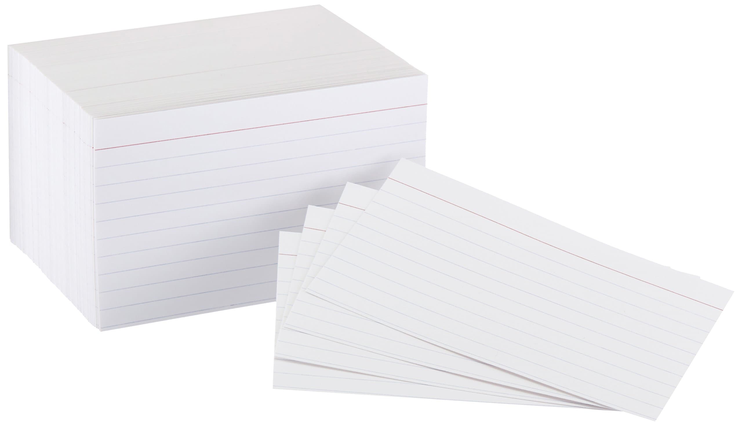 Heavy Weight Ruled Index Cards for Studying and Note Taking, White, 3" x 5", 300 Count (Pack of 3)