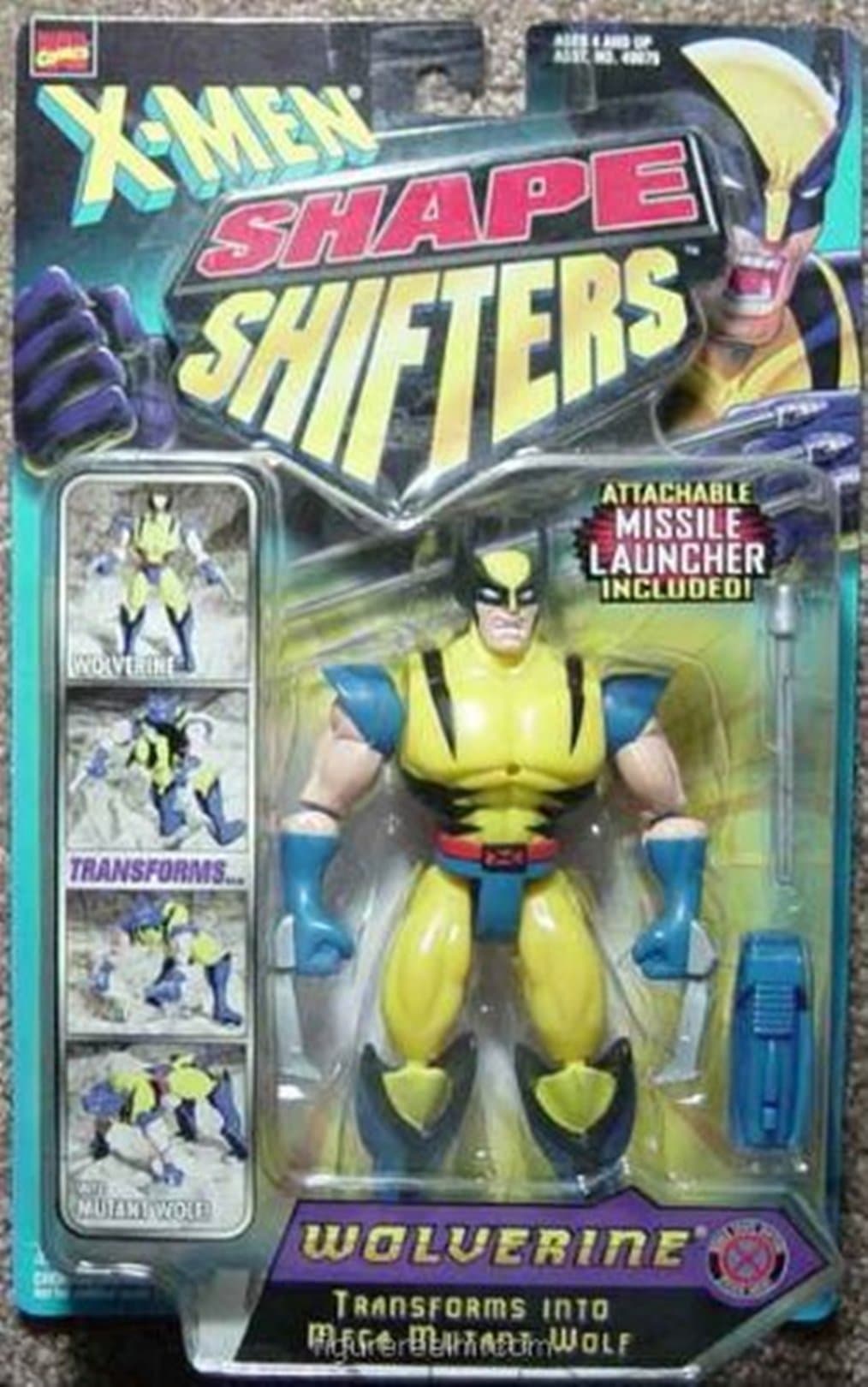 X-Men Shape Shifters: Wolverine 7 Poseable Action Figure that Transforms into Mega Mutant Wolf with Attachable Missile Launcher