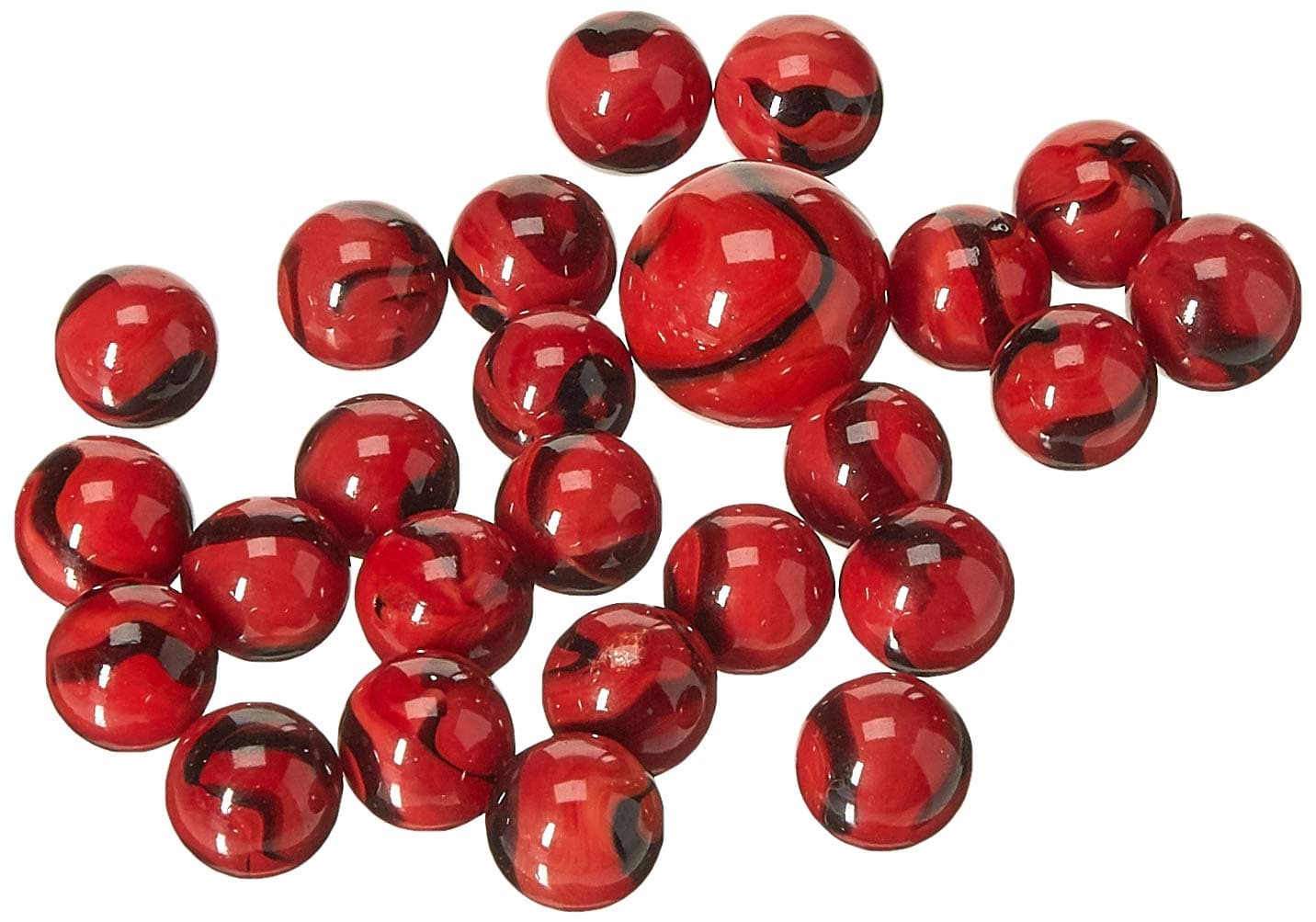 Glass Mega Marbles Ladybug Game Net Set (25 Piece)