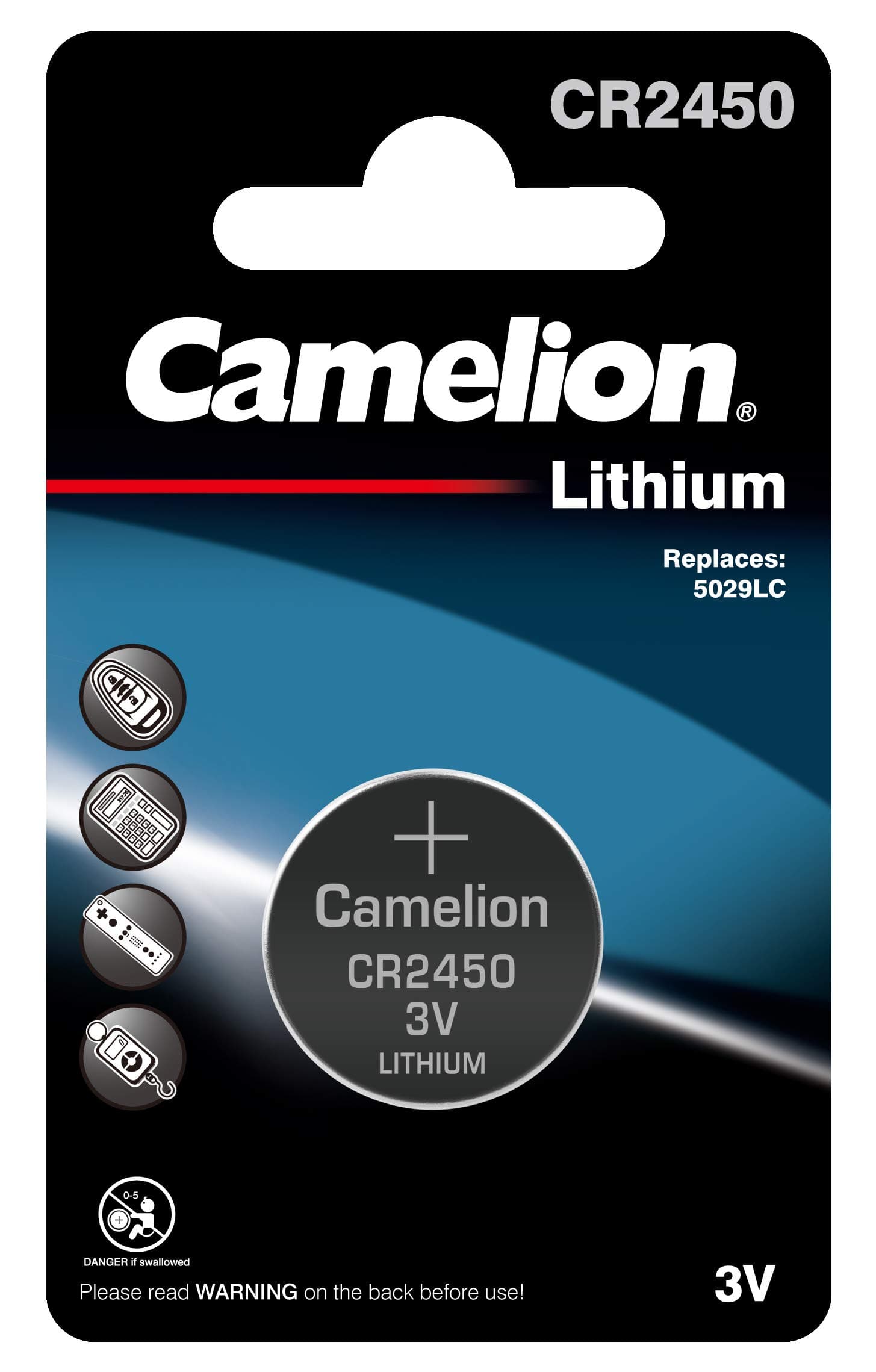 Camelion 3V CR2450 Lithium Button Cell