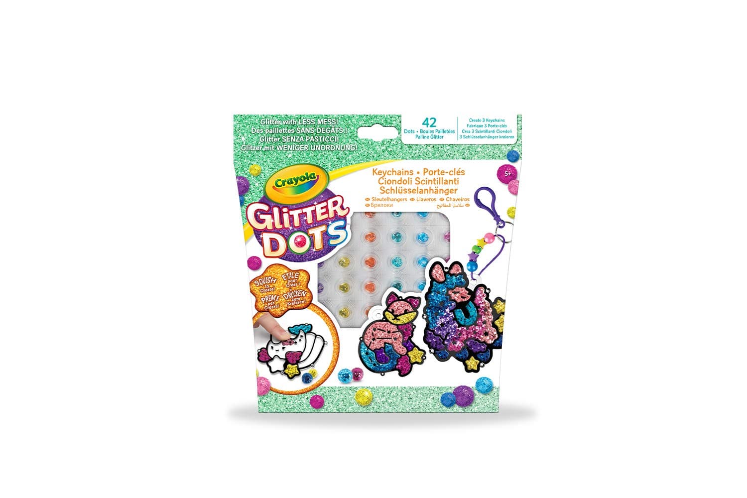 Crayola Glitter Dots Keychain Friends, Assorted model