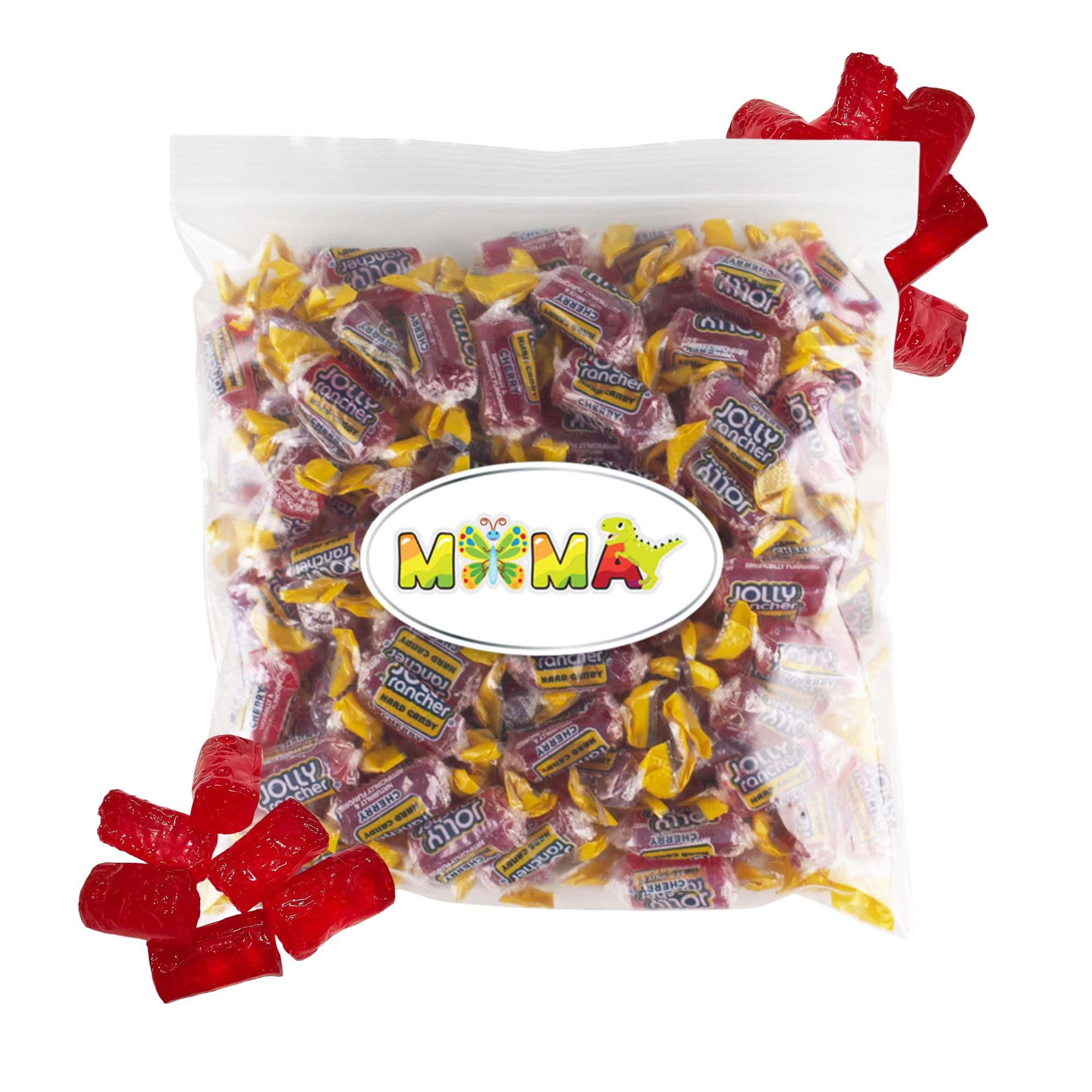 Bulk Cherry Hard Candy Bulk Bag 1.5 lbs – Made from Jolly Rancher Candy – Repackaged by Mima Mima – Mothers Day Candy, Basket Stuffers & Fillers