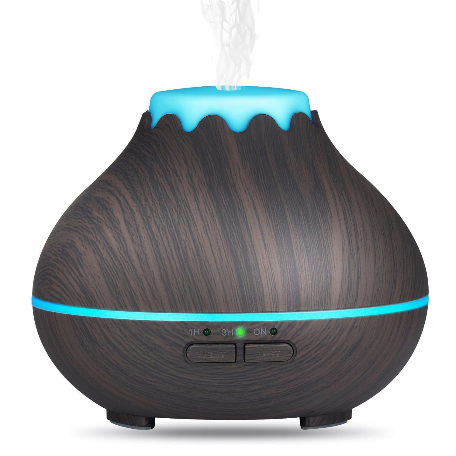 Mini Aroma Essential Oil Diffuser,OliveTech 150ml Ultrasonic Cool Mist Humidifier with Waterless Auto Shut-off for Office, Yoga, Spa, Baby Room,Home,Bedroom- Wood Grain