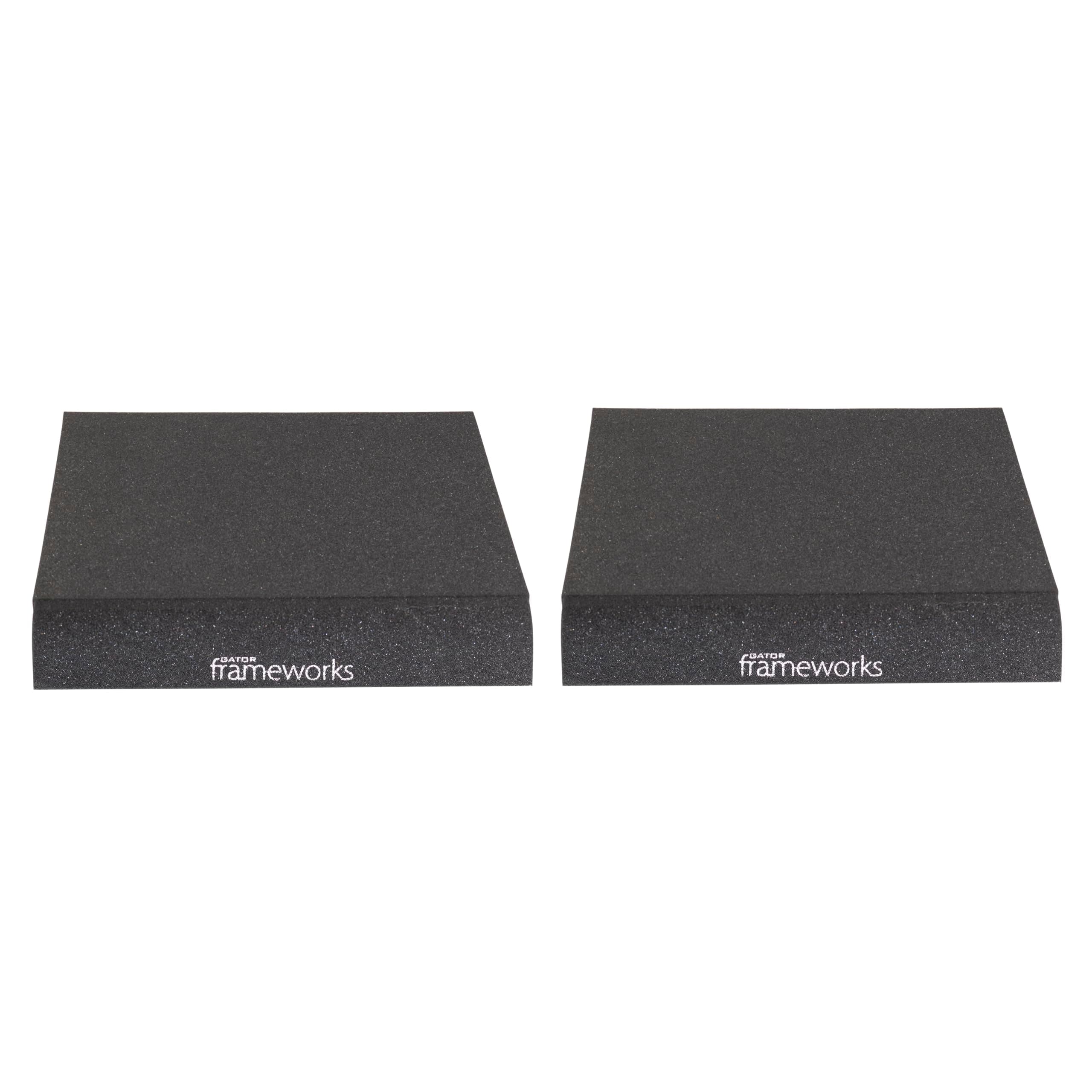 Acoustic Foam Isolation Pads for Medium Studio Monitors, Fits Most Speaker Stands, Desktops and Bookshelfs; 2-Pack (GFW-ISOPAD-MD)