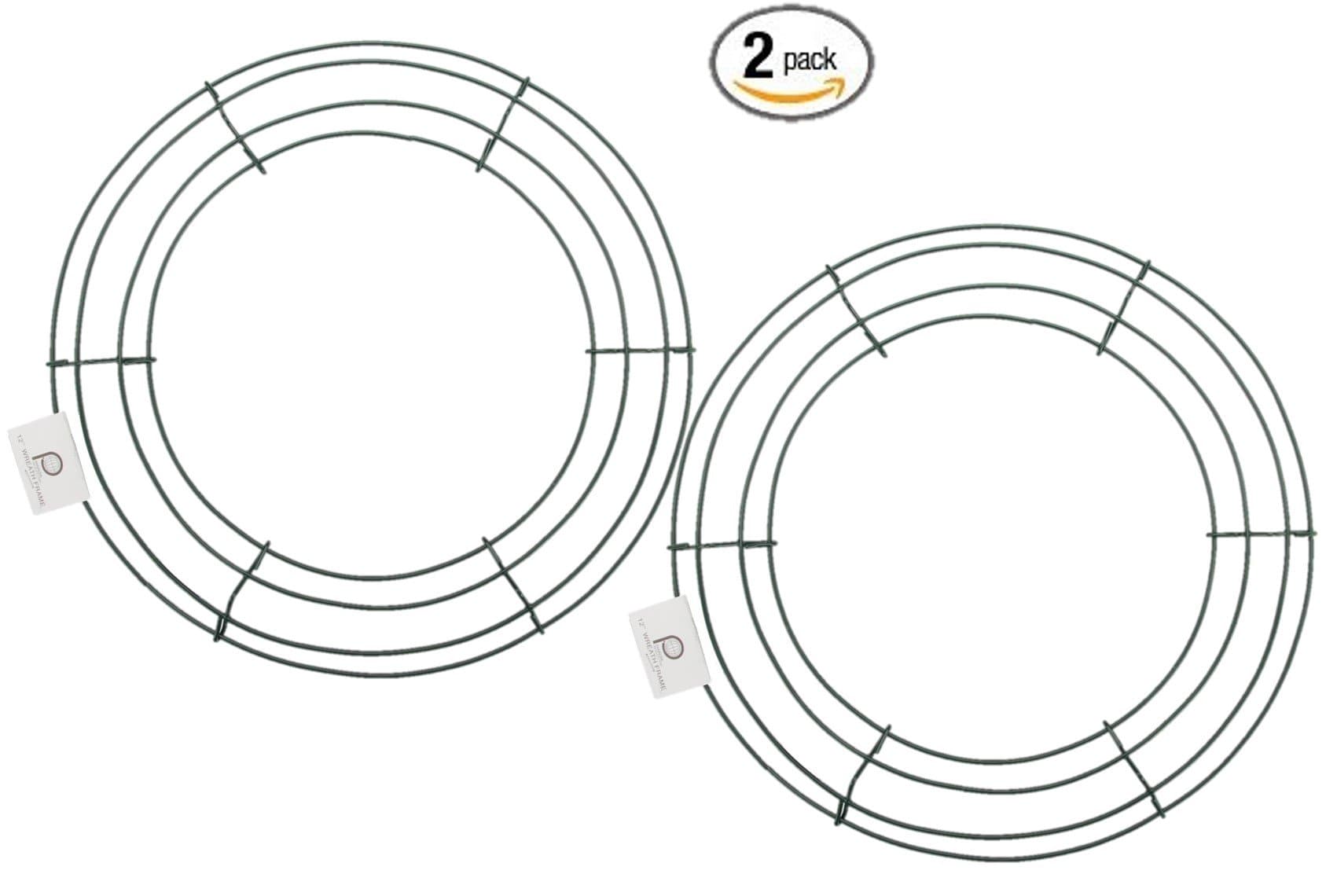 Wire Wreath Frame 12"-Green (2 pack)