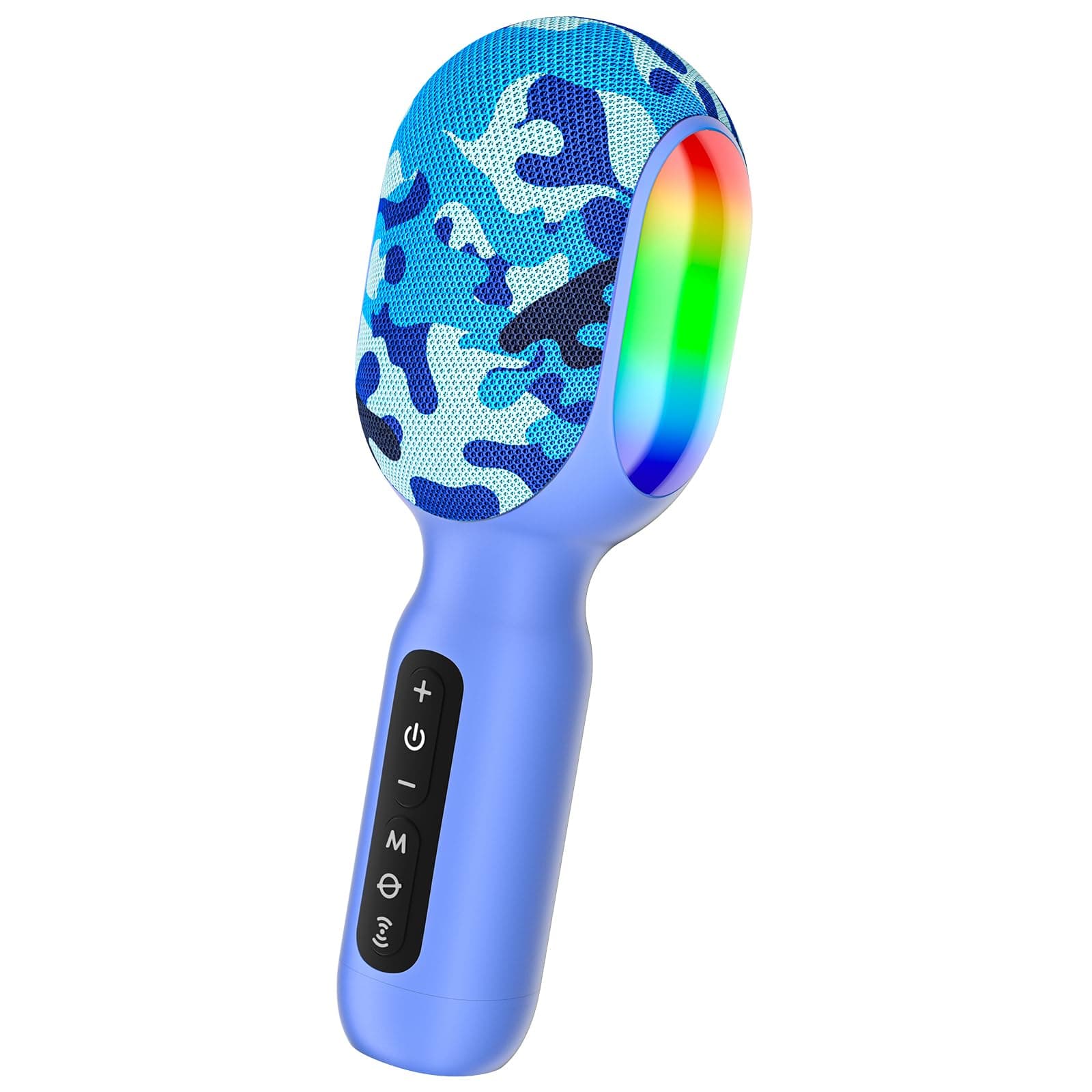 StageSoundKaraoke Microphone, Wireless Bluetooth Microphone with Dynamic LED Lights, 5-in-1 Portable Handheld Mic Speaker Machine for Singing Home Party Toys Birthday Gift for Kids Adults Boys Girls