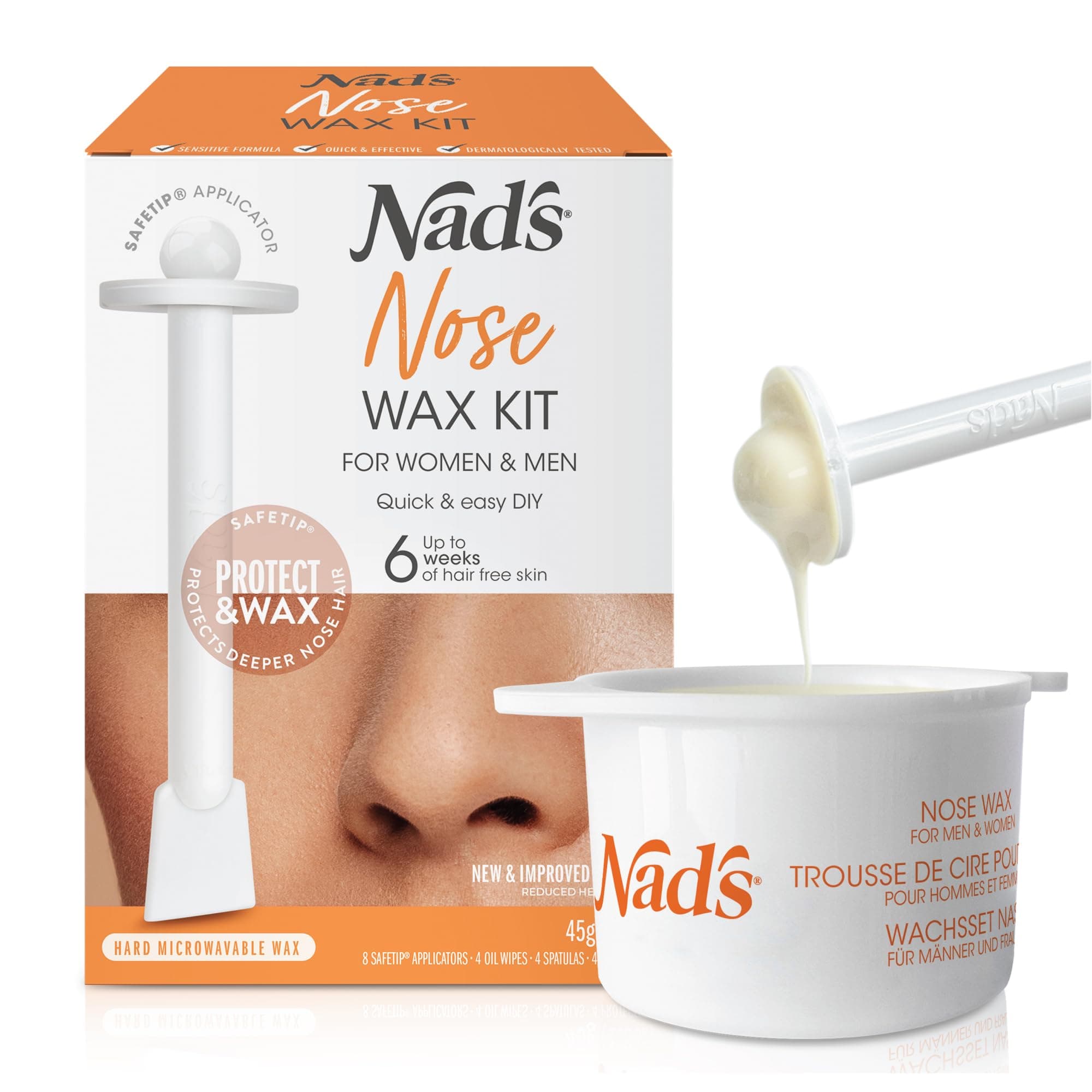Nose Wax Kit for Men & Women - Waxing Kit for Quick & Easy Nose Hair Removal, 1 Count