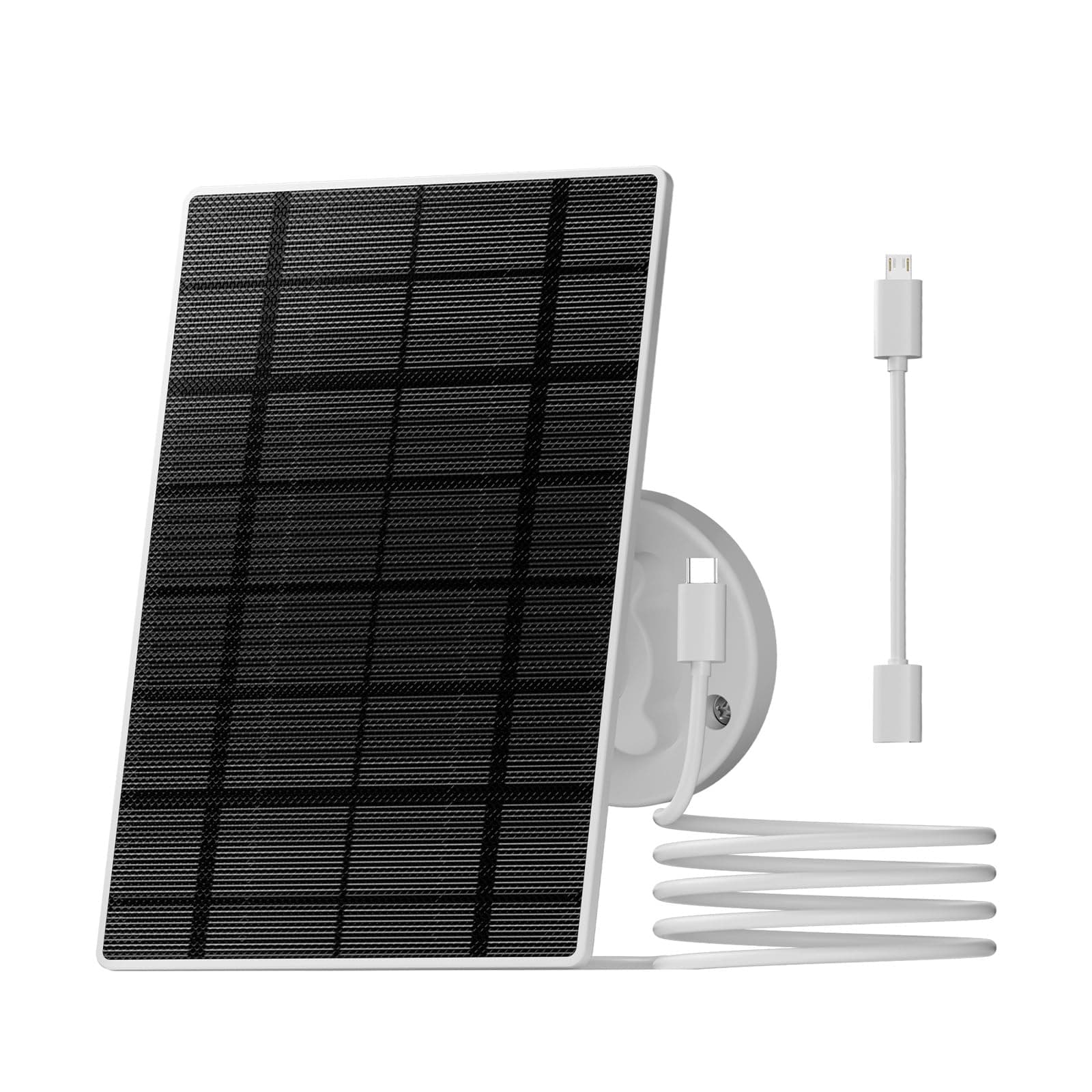 ZUMIMALL 3W Solar Panel for Security Camera Wireless Outdoor, IP66 Waterproof Solar Panel with 10ft Type C Cable, Suitable for All Security Camera (Type C Port)