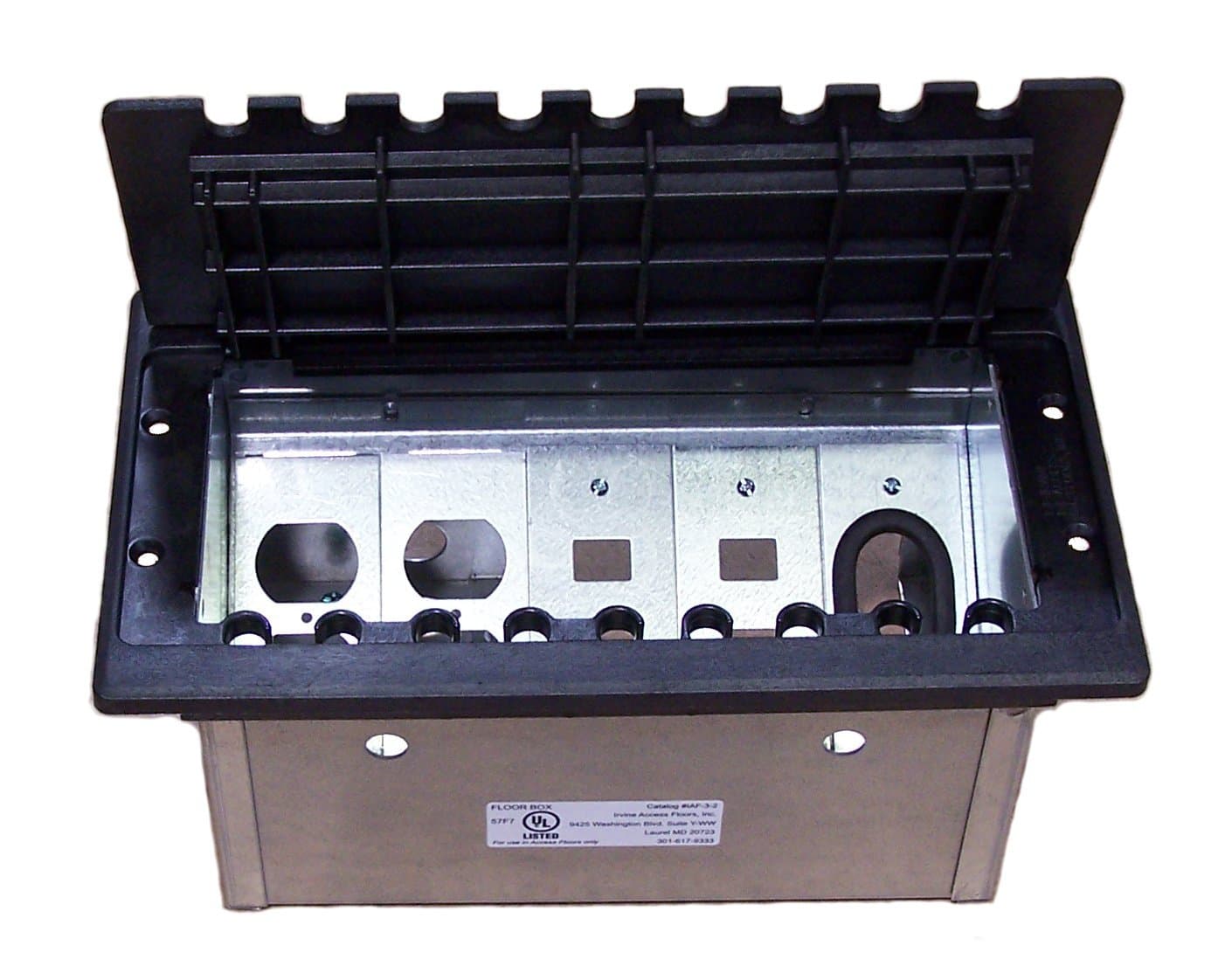 Access Floor Systems In-floor Electrical Box with Cover - Large