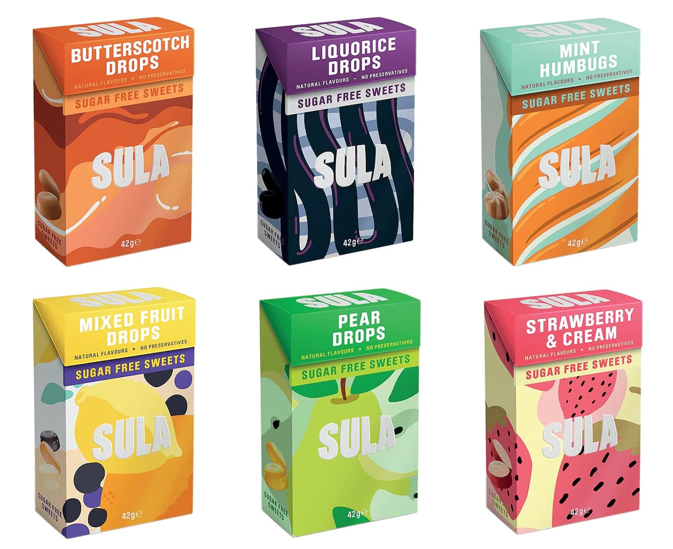 SULASugar Free Sweets Mixed Case Selection | 24 x 42g |