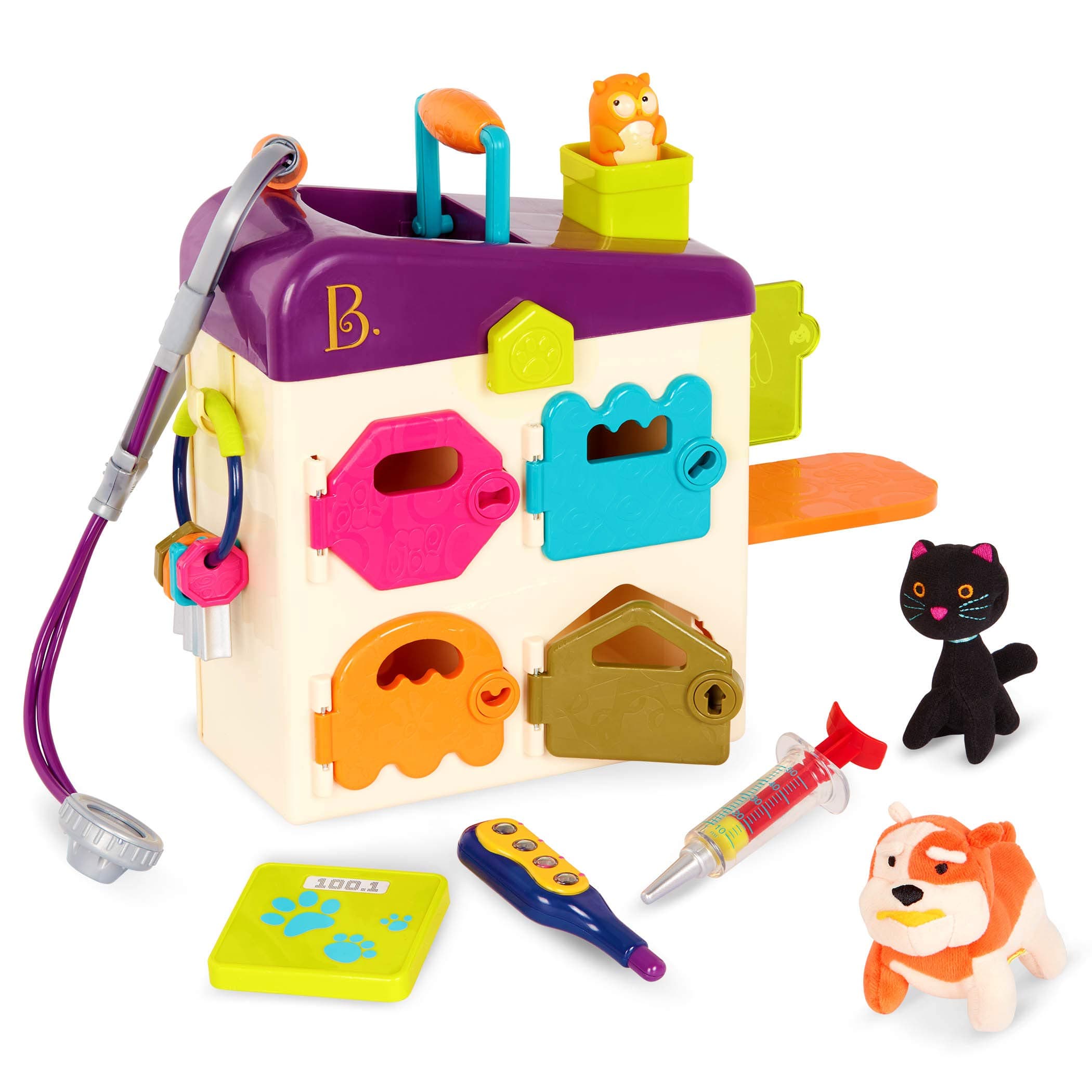 Toy Vet Set For Toddlers, Kids – Pet Care – Pretend Play Set – Tools, Plush Toys – 2+ Years