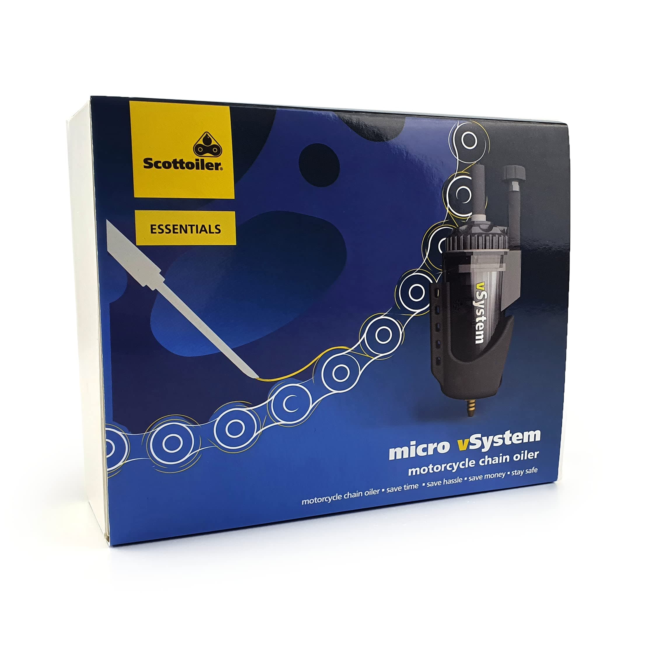 Scottoiler Essentials - micro-vSystem - Automatic Motorcycle Chain Oiler…