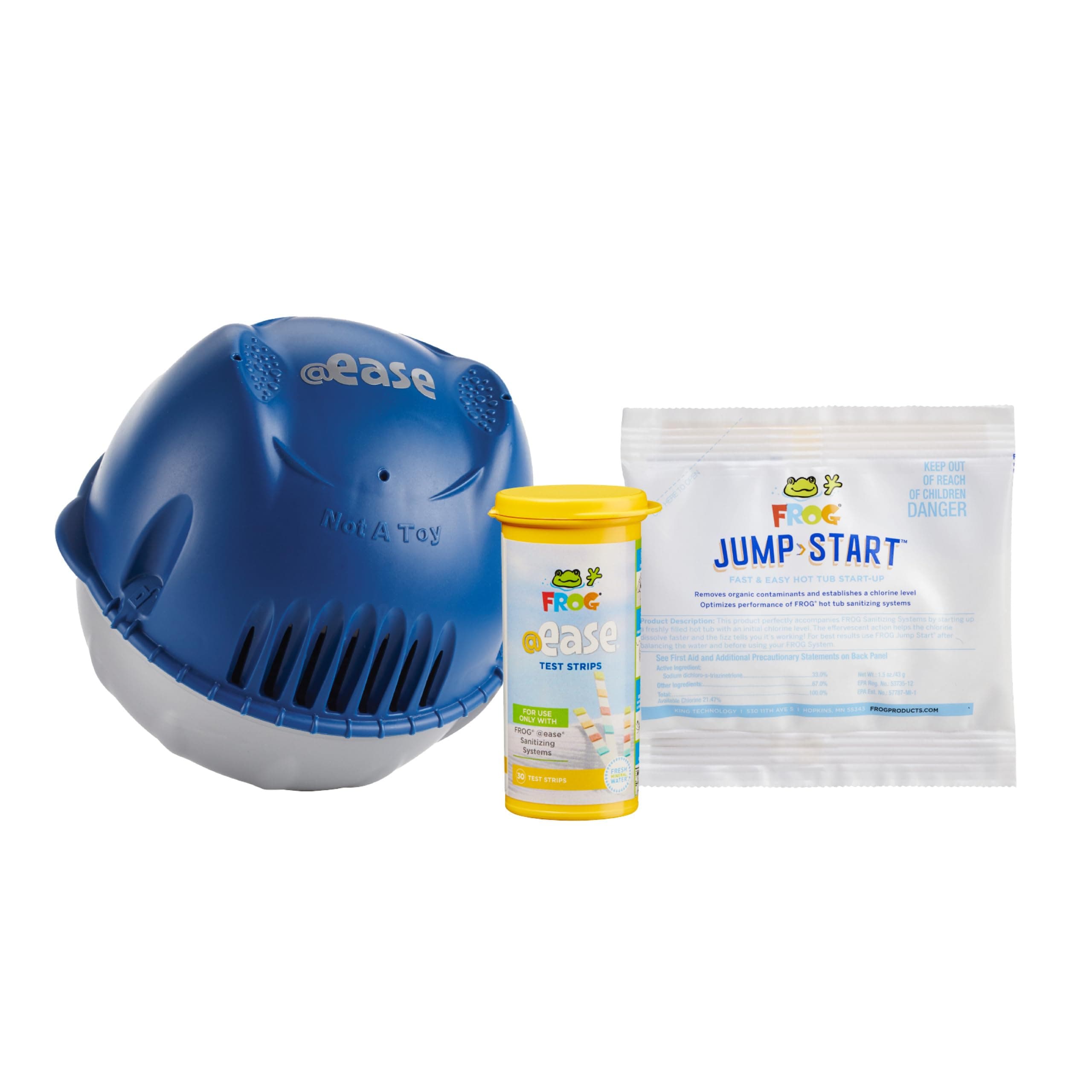 FROG @Ease Hot Tub Floating System - Quick and Easy Self Adjusting Hot Tub Sanitizer - Hot Tub Maintenance System with Mineral Disinfection and SmartChlor Technology