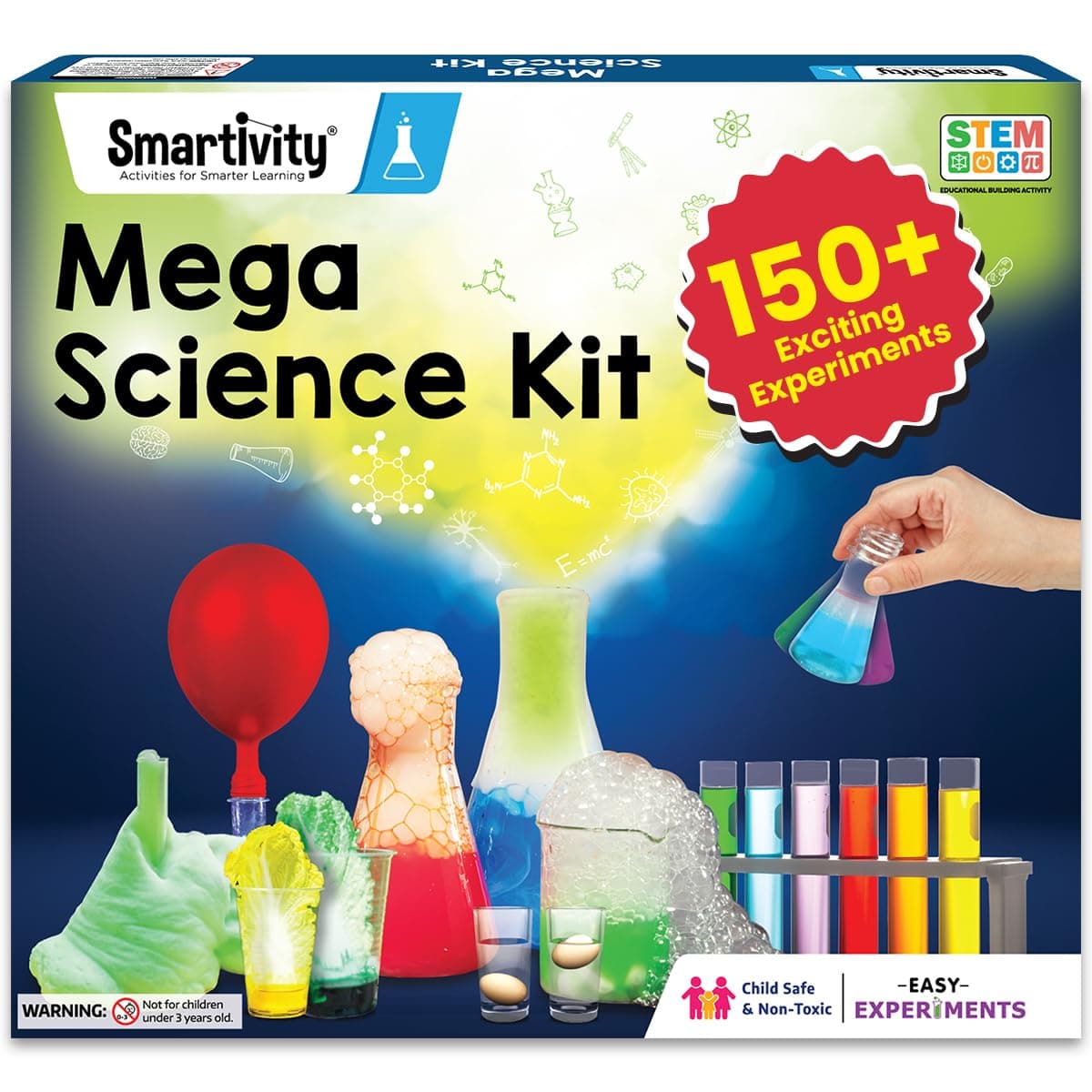 Smartivity Mega Science Kit 150+ Science Experiment Kit for Kids 6 to 14 Years Old | Birthday Gifts for Boys & Girls | STEM Educational Toy for Kids 6,7,8,9,10,11,12,13,14 Years Old Kids