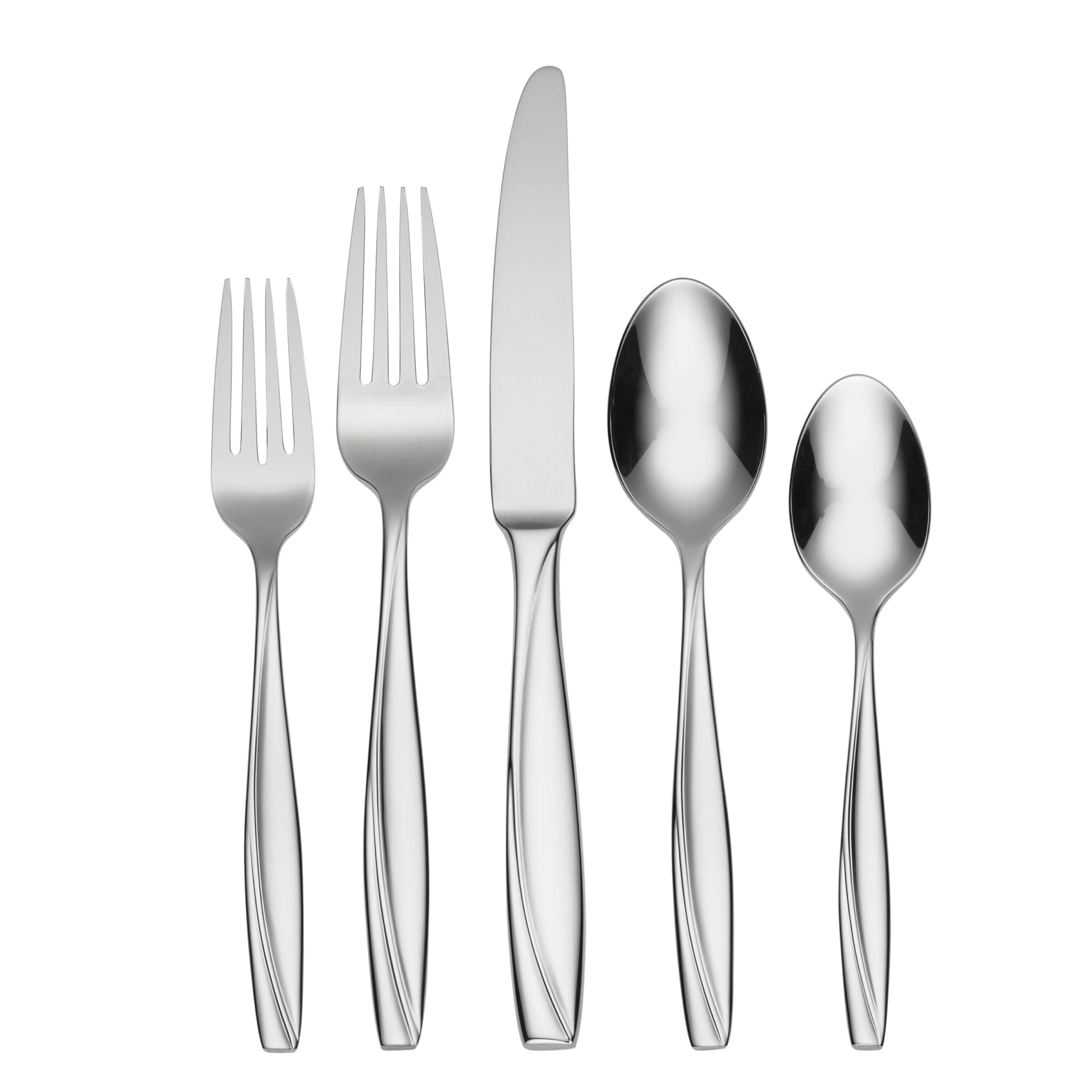 Silverware Set, Camlynn Mirror 20-Piece Everyday Flatware Set, Service For 4, 18/0 Stainless Steel, Knives Spoons And Forks Sets, Dishwasher Safe, Home and Kitchen Utensils(Silver, 20 Piece)