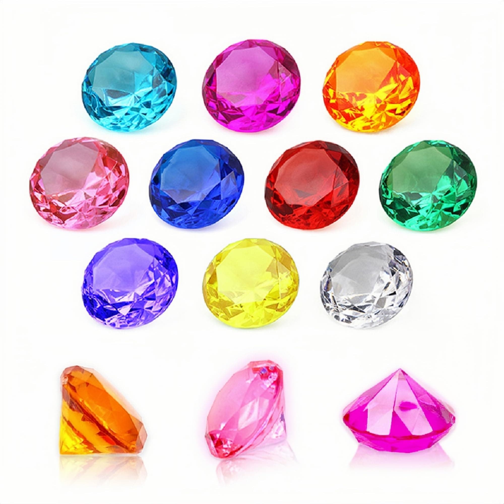 - NLR [20pcs 1.58in] Big Size Kids Diamond Toy, Acrylic Gem Set, Pirate Treasure Hunt Toy | Easter Egg Filler | Diving Gems | Swimming Pool Party Favors, Gift for Birthday/Christmas/Easter Prizes