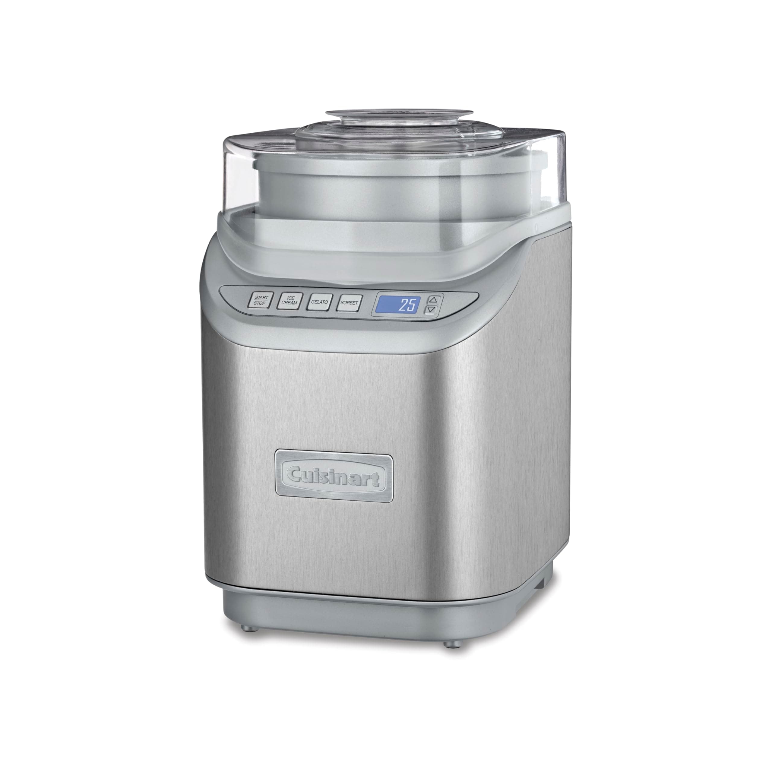 ICE-70 Electronic Ice Cream Maker, Brushed Chrome