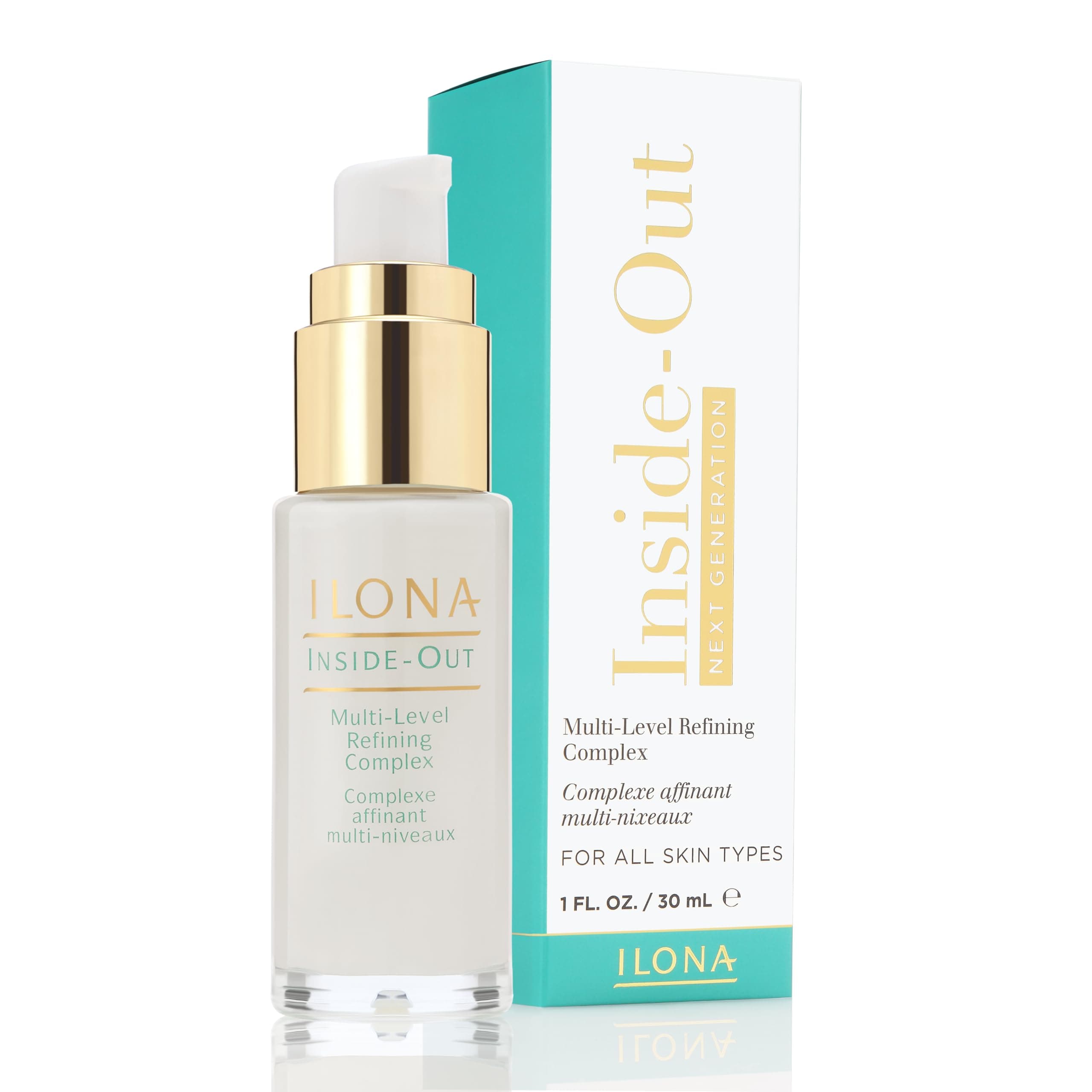 ILONA Inside-Out | NextGen Multi-Level Refining Complex | Exfoliating & Smoothing Facial Lotion | Low pH | Aloe Vera & 10% Glycolic Acid | 1.0 oz