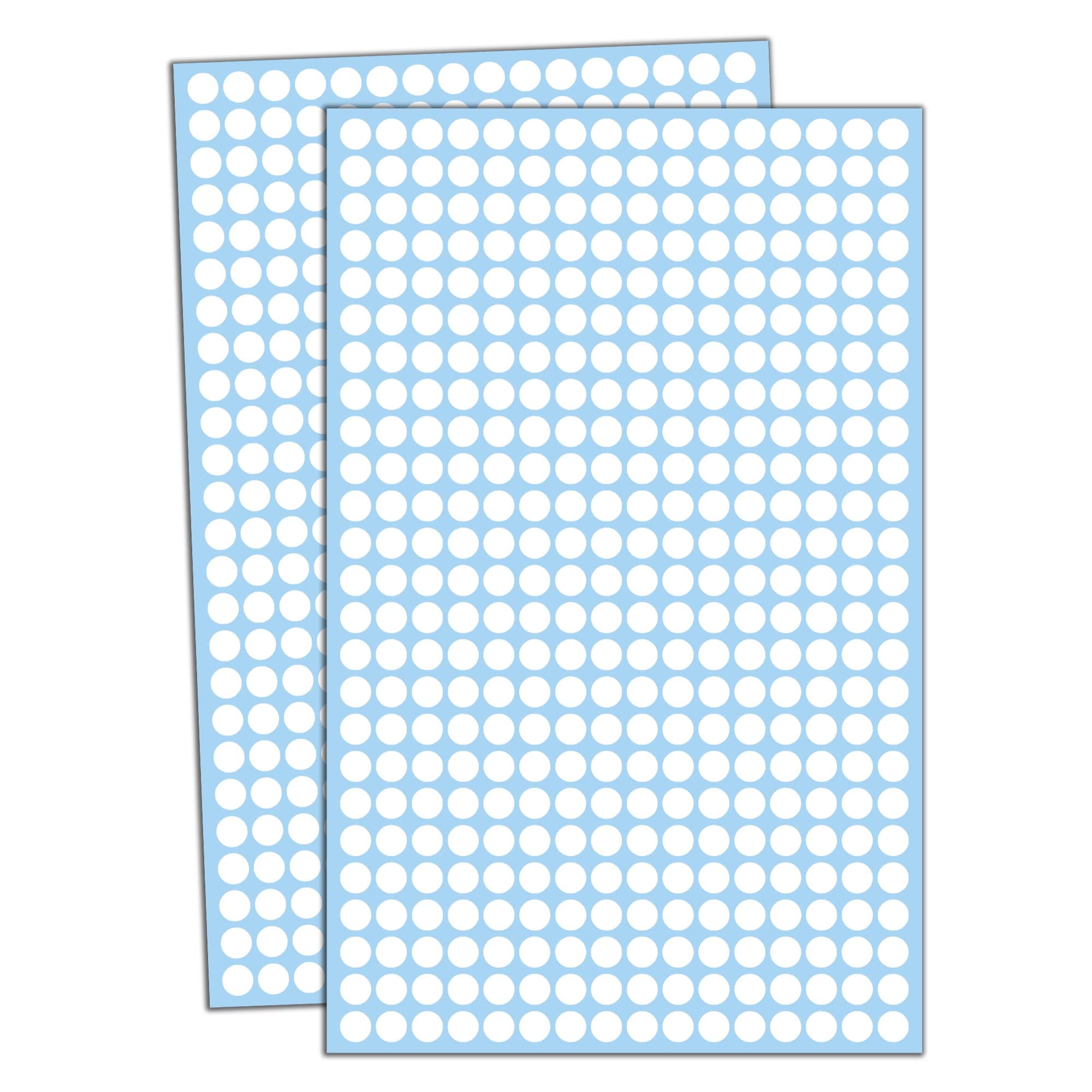 6000 Pack - 1/4" Small Dot Stickers Round Labels - White