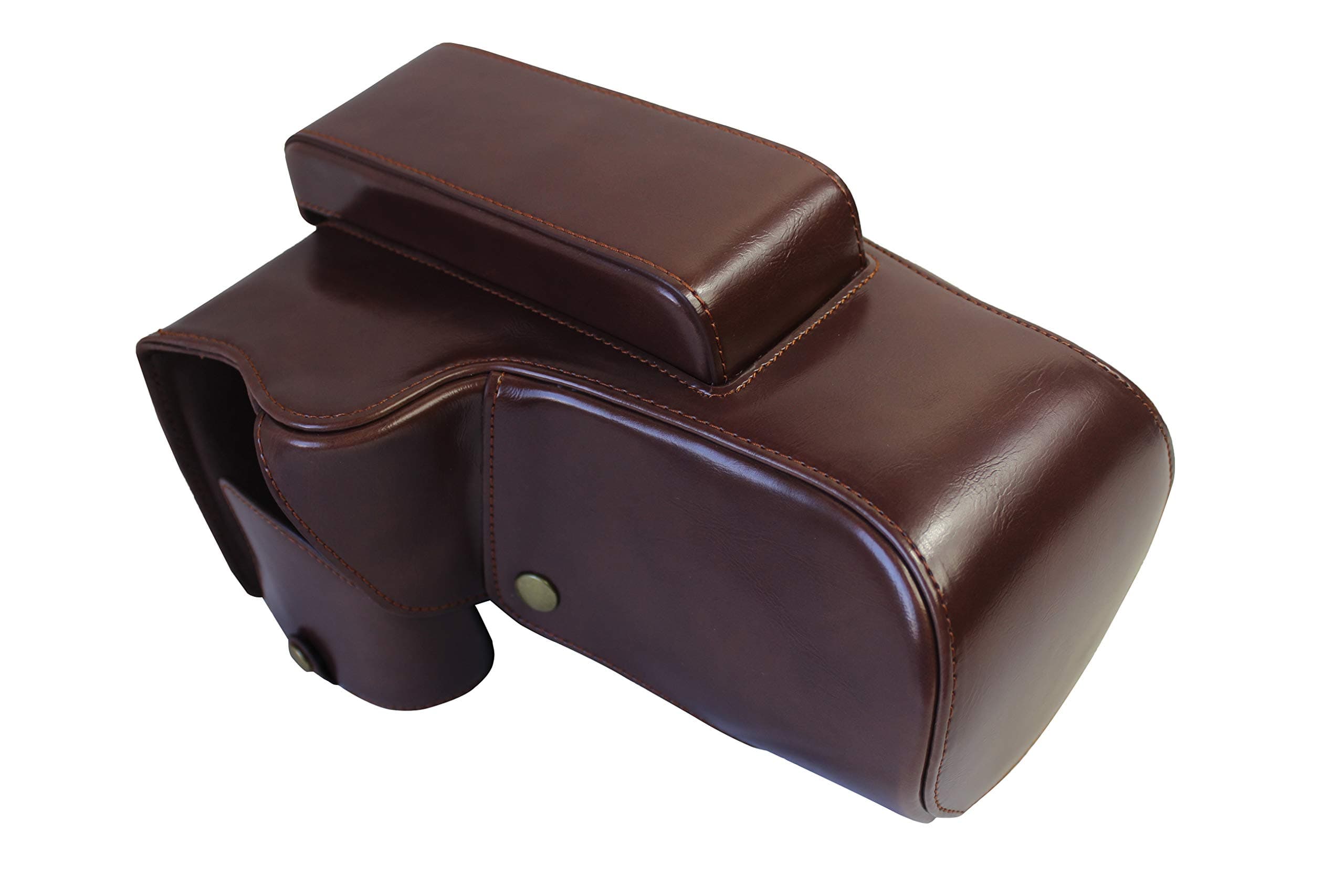 Full Protection Bottom Opening Version For Nikon COOLPIX P1000 Protective PU Leather Camera Case Bag Dark Brown