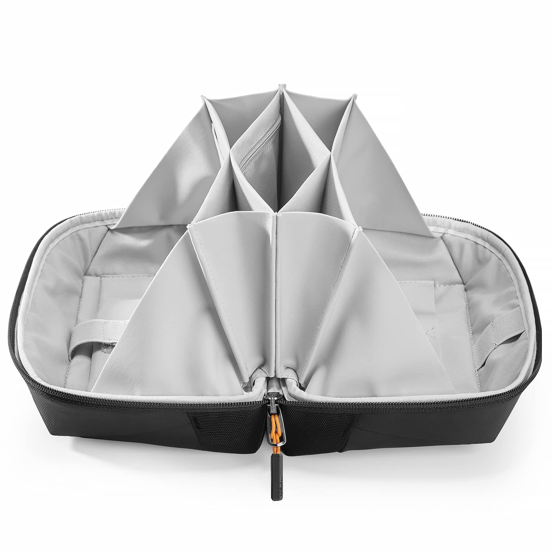 Inateck Polyester AB03007 Electronic Case, Splash-Proof Accessory Bag, Gadget Organiser Bag, USB Cable Organiser, Travel Friendly, Black