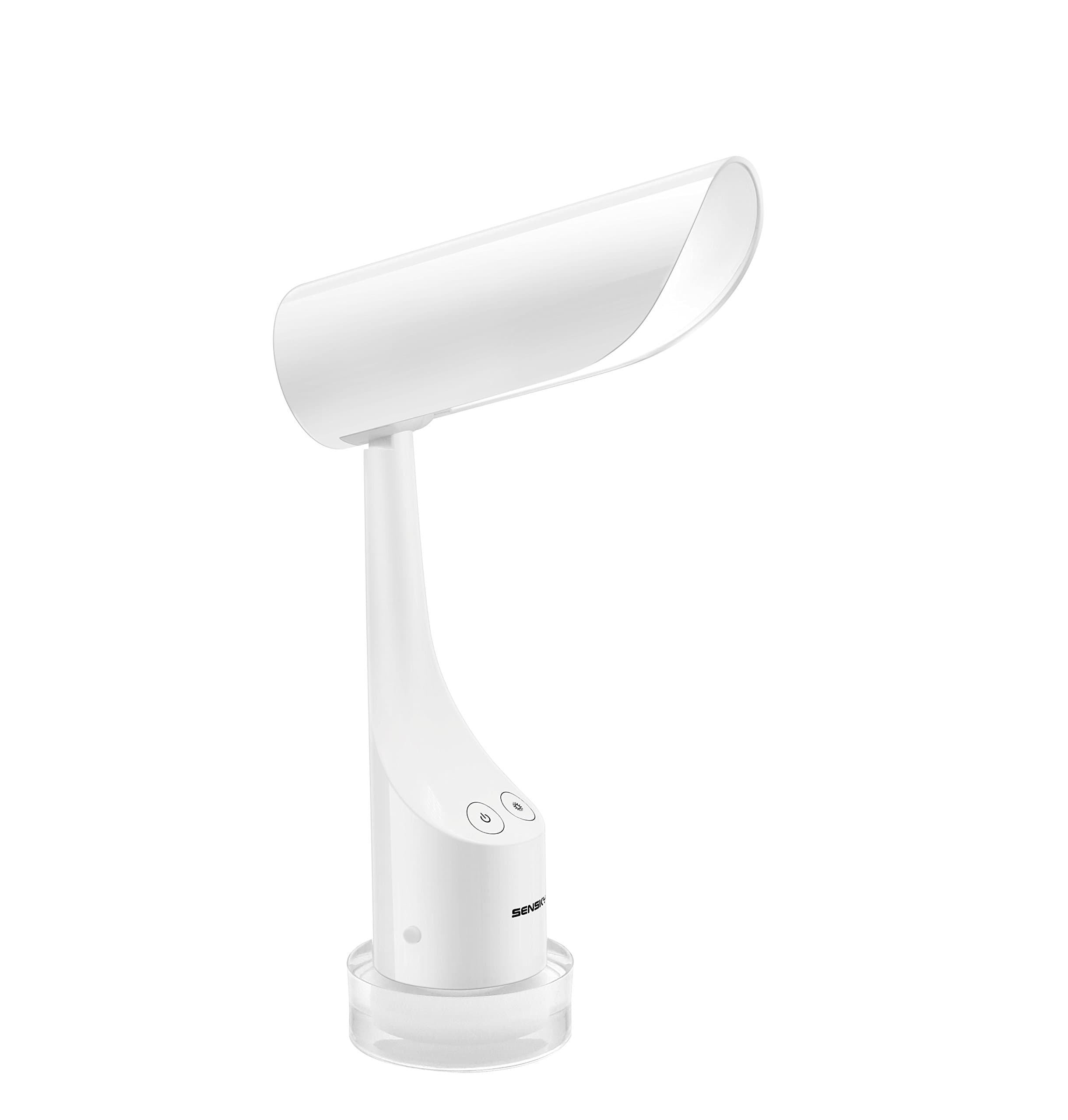 SENSKY Bedside Table Lamp, Touch Sensor Dimmable Rechargeable Portable Led Desk Lamps, Color Changing Mood Night Light for Bedroom