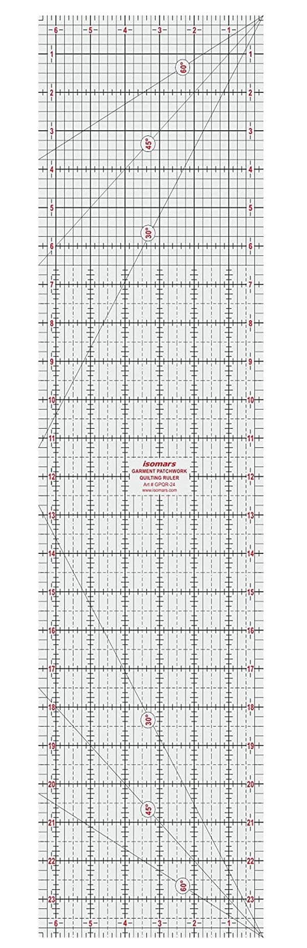 Isomars Garment Patchwork Quilting Ruler - 24"