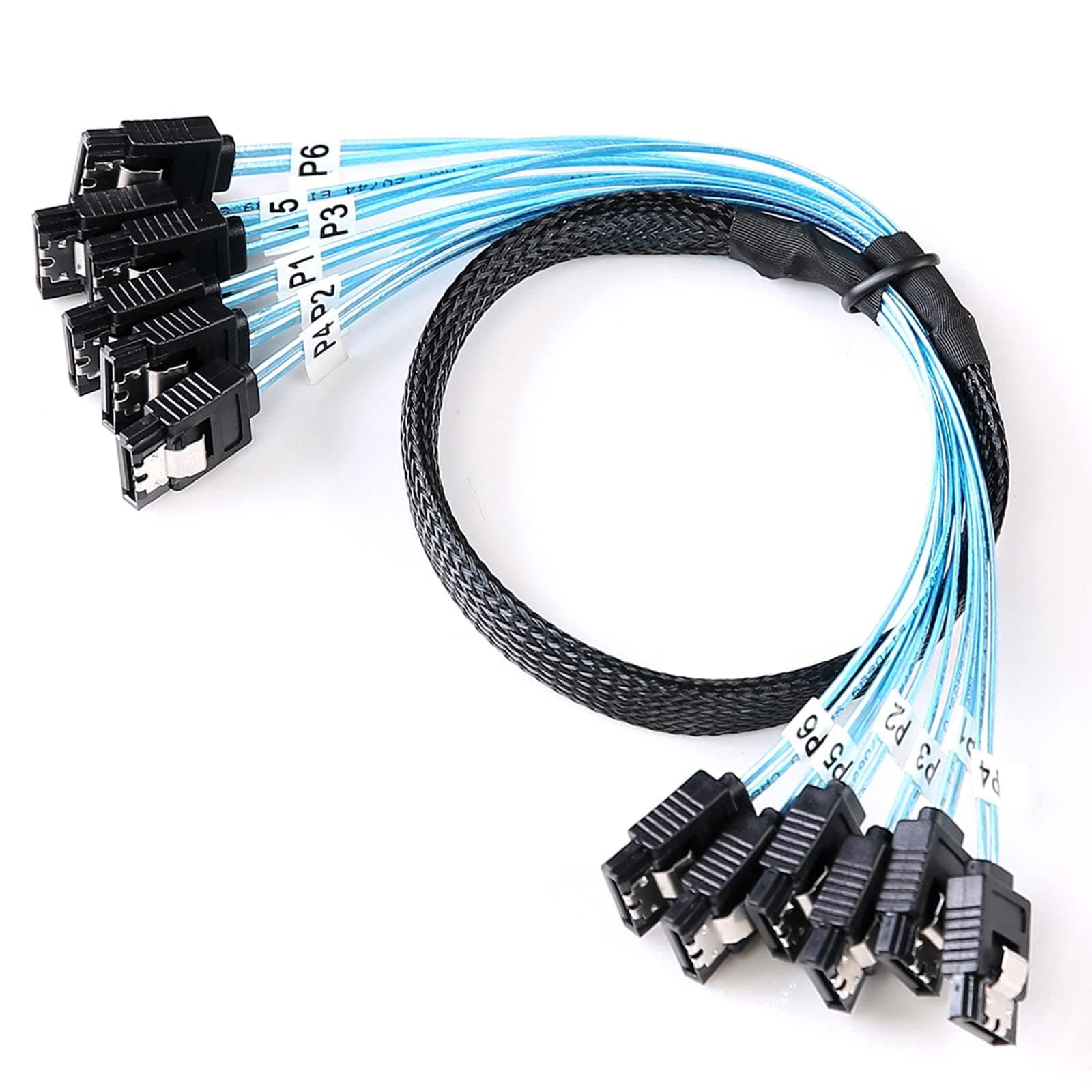 6Pcs/Set SATA Cable 0.5m