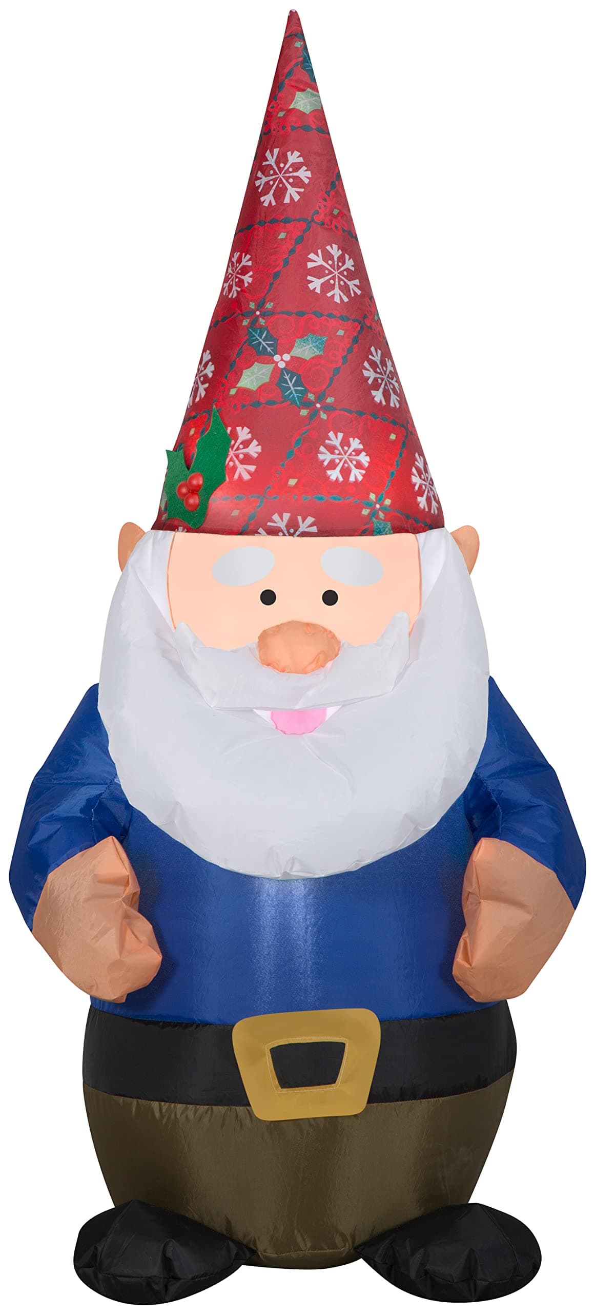 Airblown-Gnome with Christmas Damask Hat