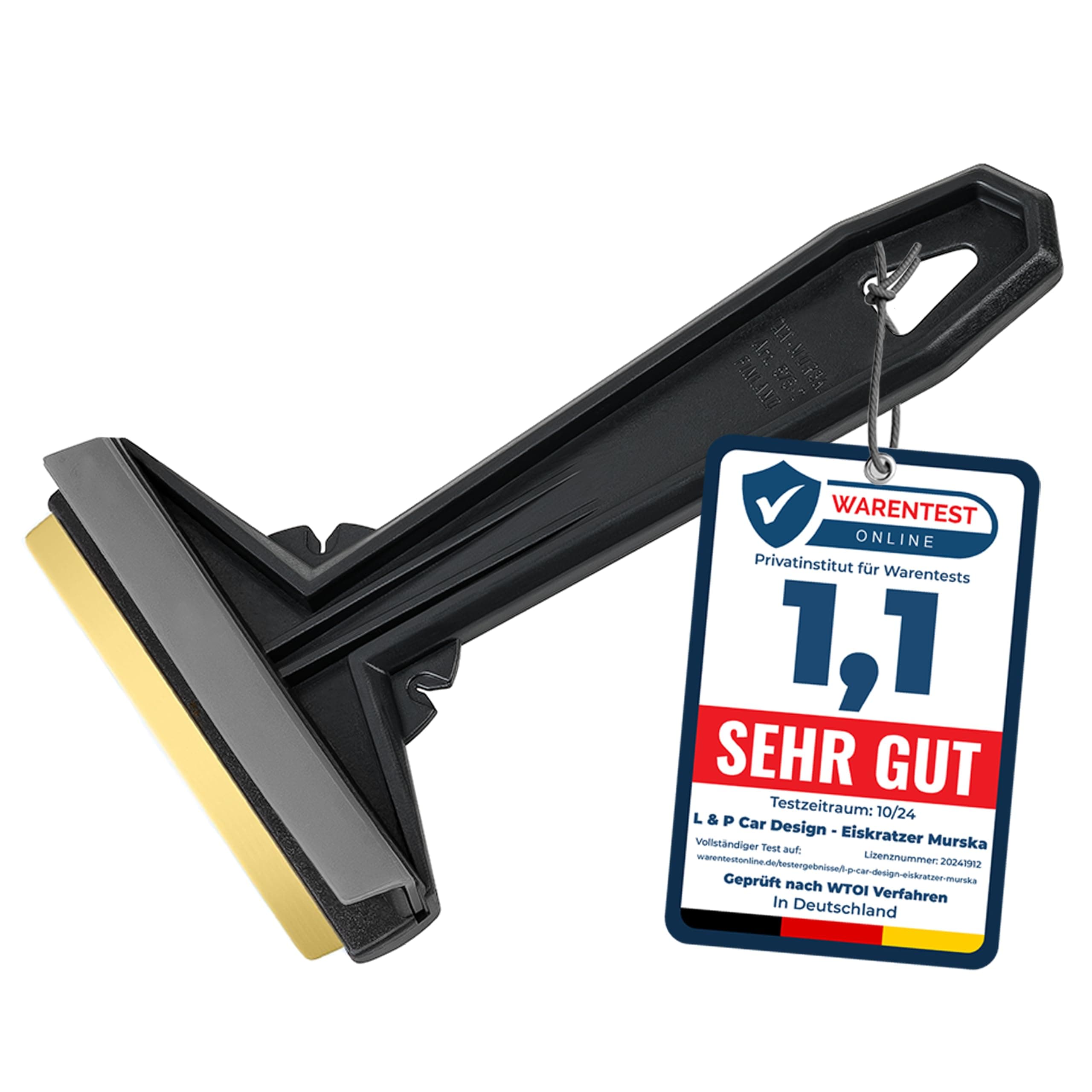 Car Ice Scraper Brass Blade - Fast, Effortless, efficient & Easy - Brass Ice Scrapers for Car Windshield Ice Scraper - Brass Ice Scraper for Car - Original Murska from Europe - Winter A054 Black Gray