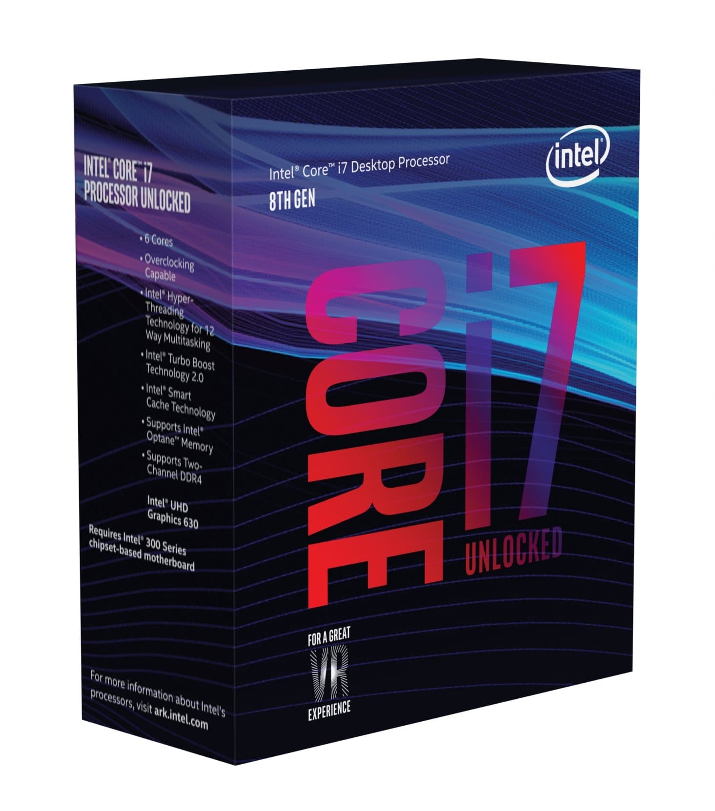 Intel CPU Core i7-8700K, 3.7 GHz, 12M Cache, 6 Cores/12 Threads LGA1151, BX80684I78700K