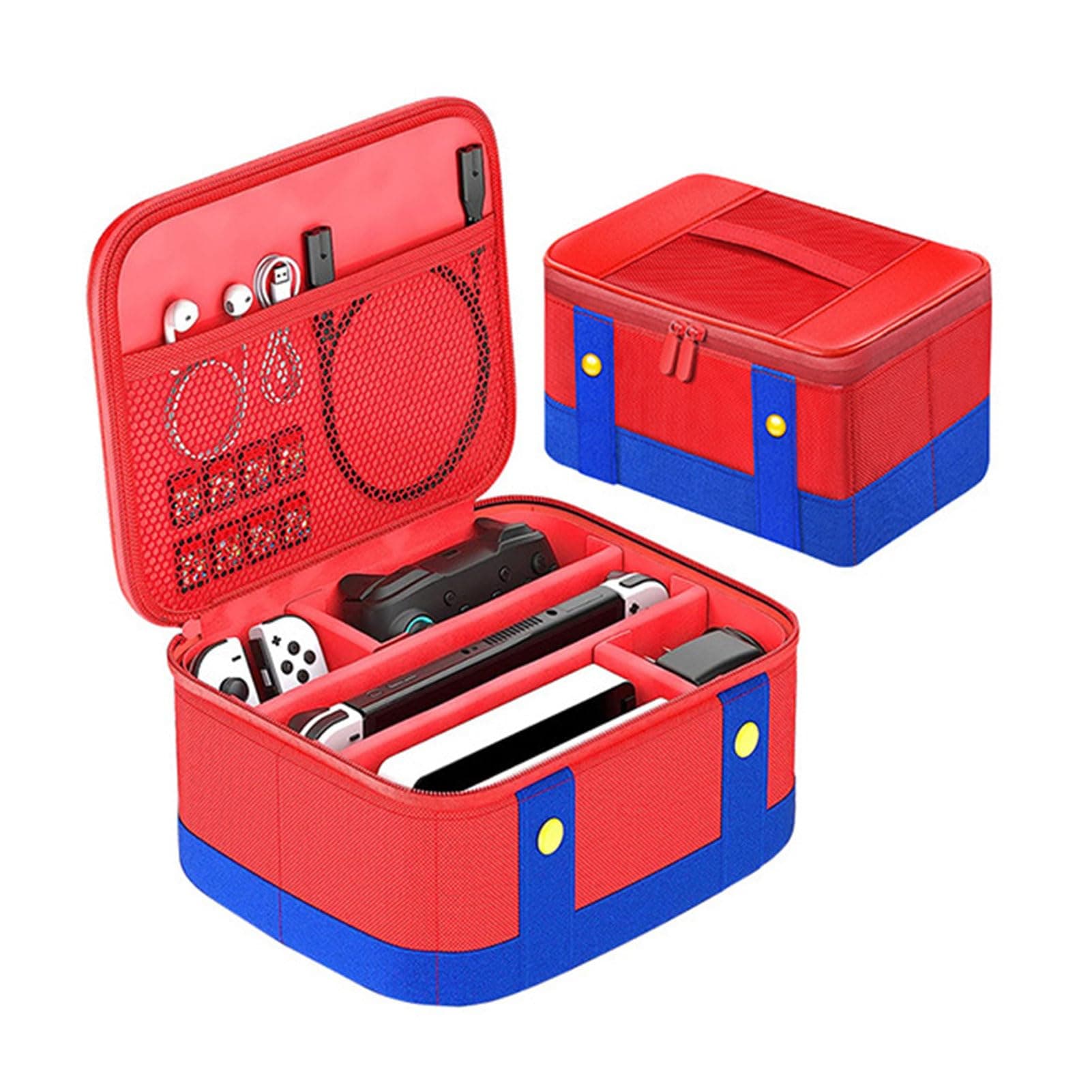 ROUNY Large Carrying Protective Hard Case for Nintendo Switch OLED Console Pro Controller, Game Travel Storage Bag Case For Nintendo Switch Accessories